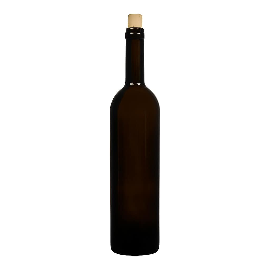 750 ml vinska boca „Liberty“, antikno zelena, grlo: pluta