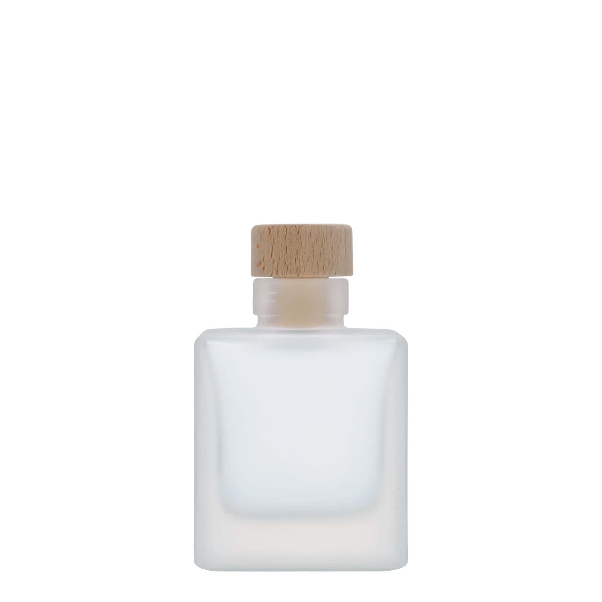 100 ml staklena boca „Cube“, kvadratna, zamrznuta, otvor: pluta