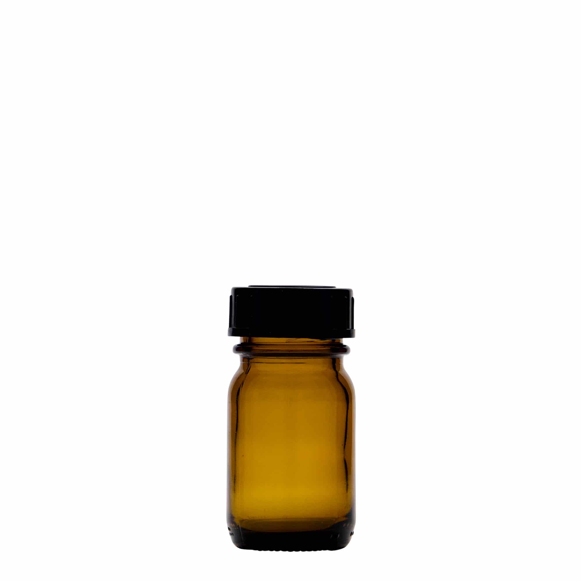 Staklenka sa širokim vratom 30 ml, smeđa, otvor: DIN 32