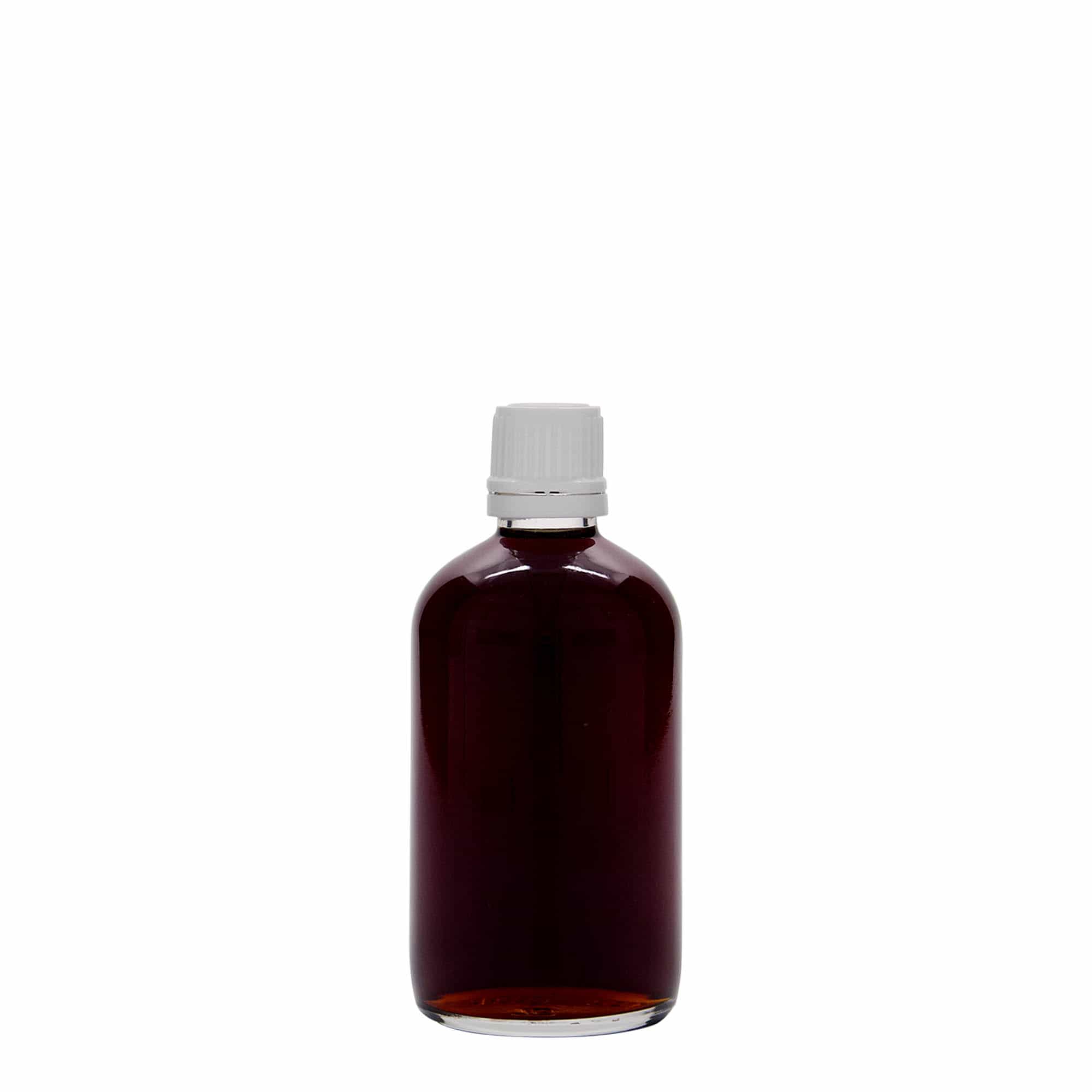 Medicinska flaša 100 ml, staklo, otvor: DIN 18