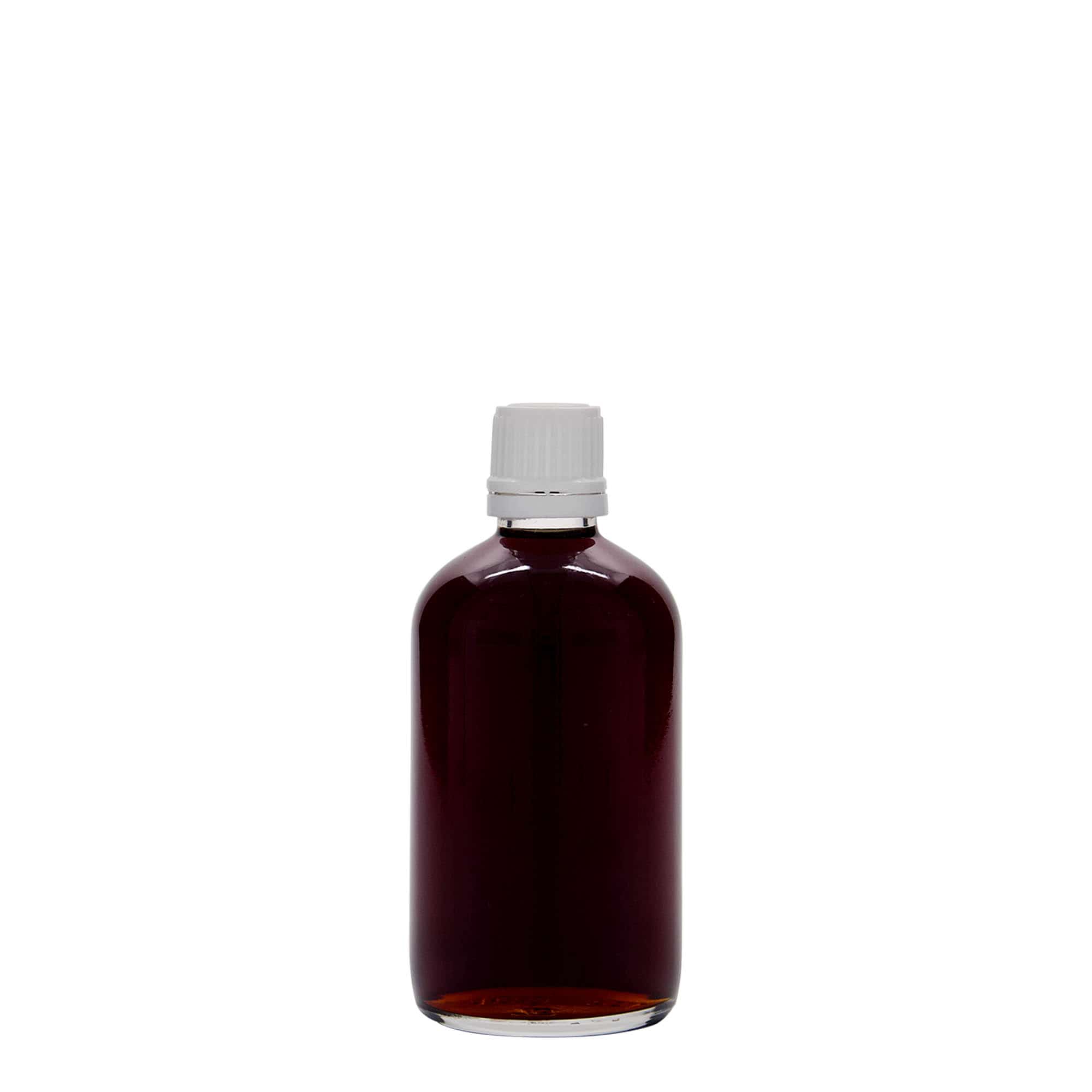 100 ml medicinska bočica, staklo, grlo: DIN 18