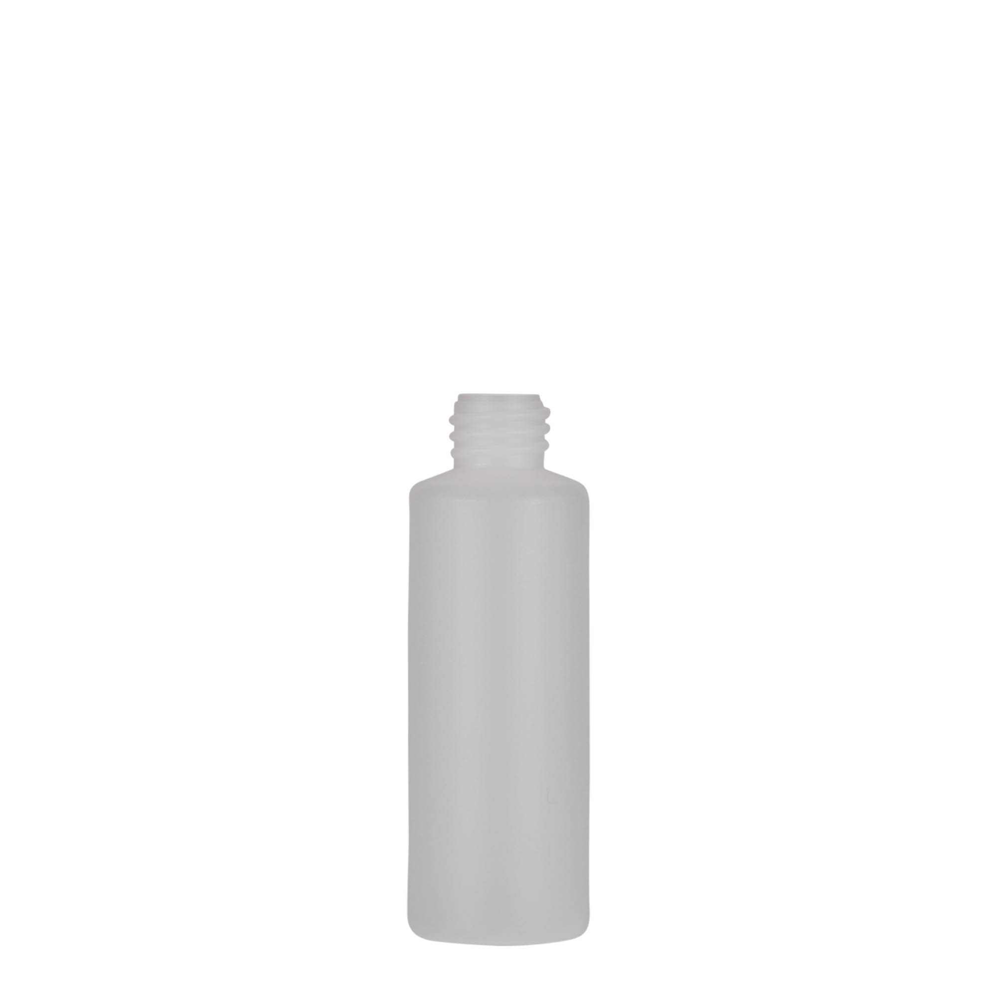 50 ml okrugla boca, PE-plastika, prirodna, otvor: navojni zatvarač