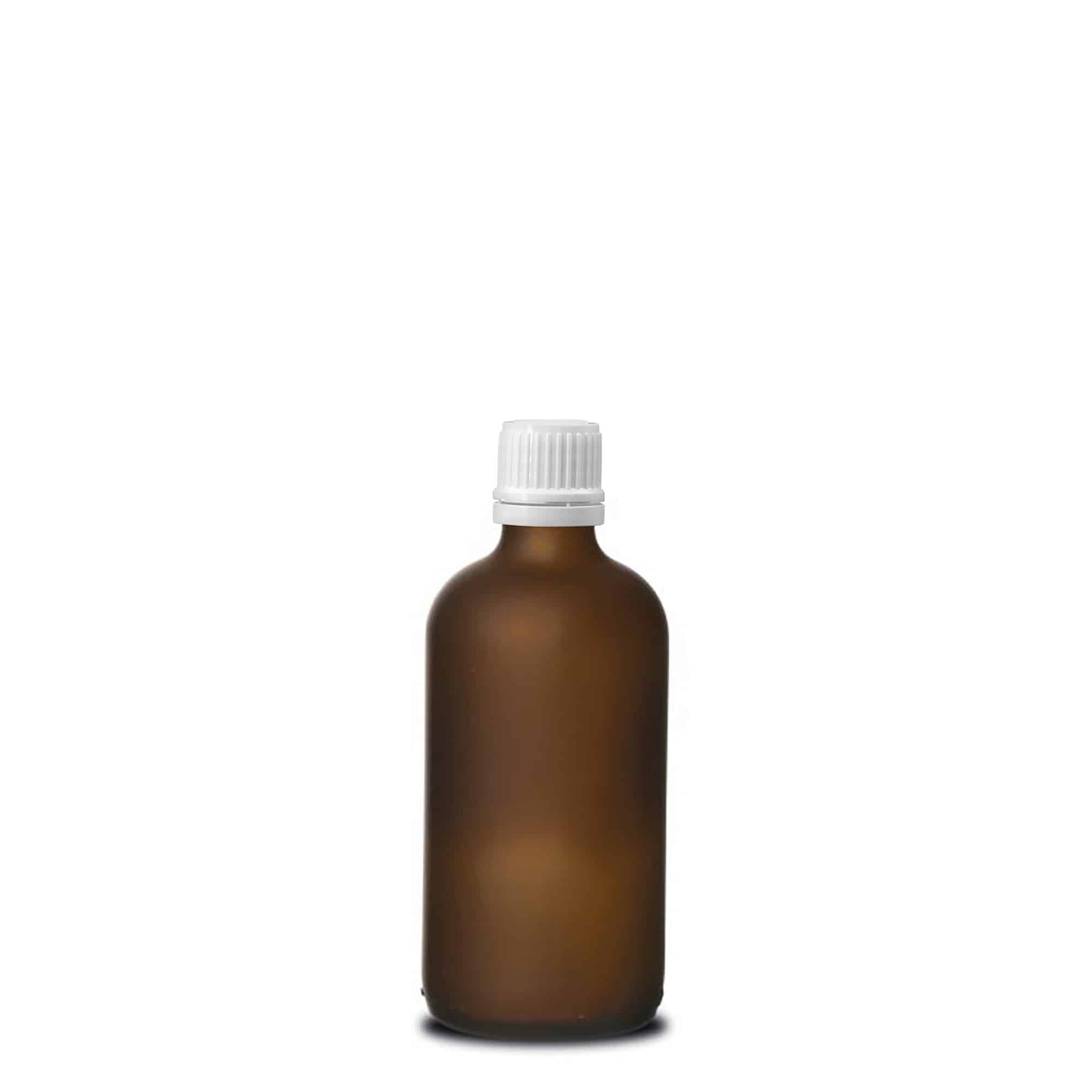 100 ml medicinska bočica, staklo, smeđa matirana, grlo: DIN 18