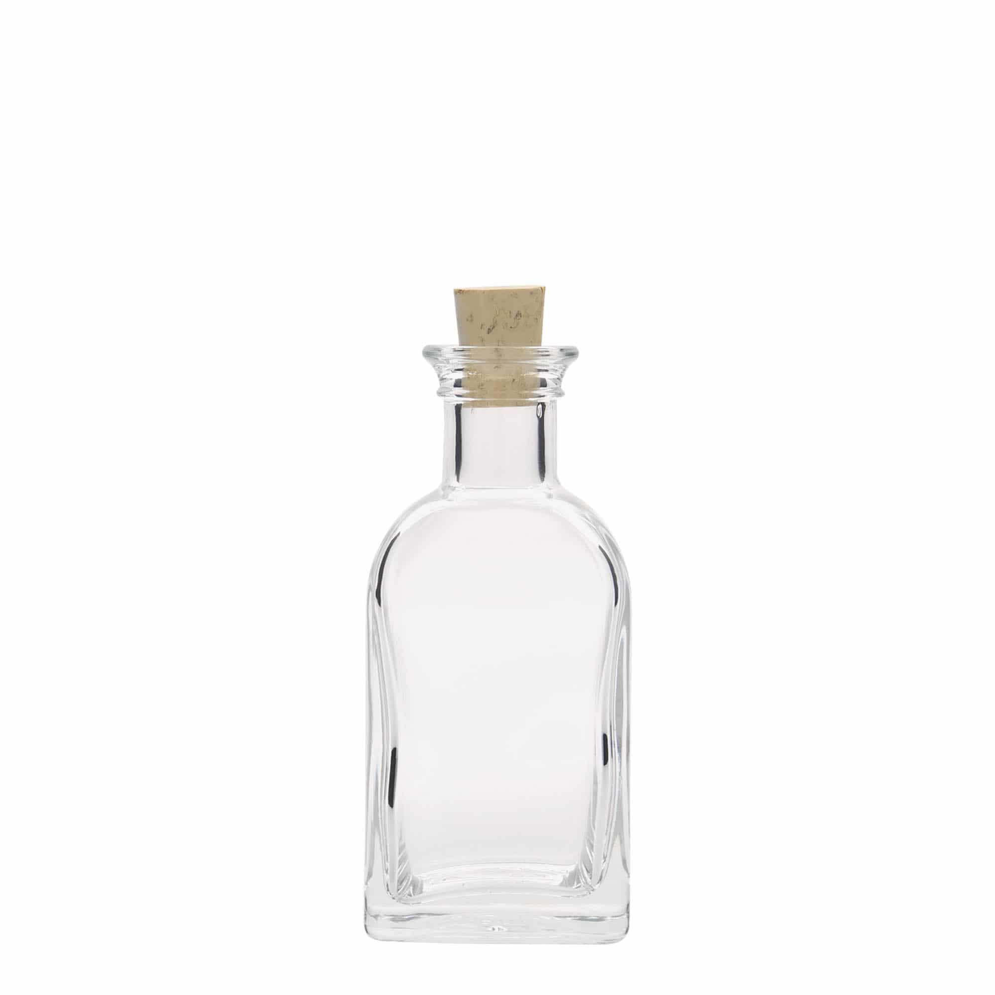100 ml staklena boca Apotheker Carré, kvadratna, grlo: pluta