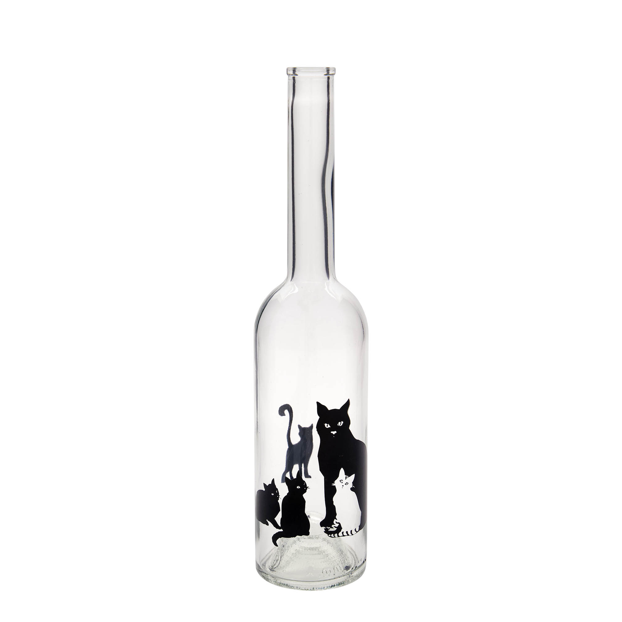 500 ml staklena boca 'Opera', motiv: mačke, grlo: čep 500 ml staklena boca 'Opera', motiv: mačke, grlo: čep