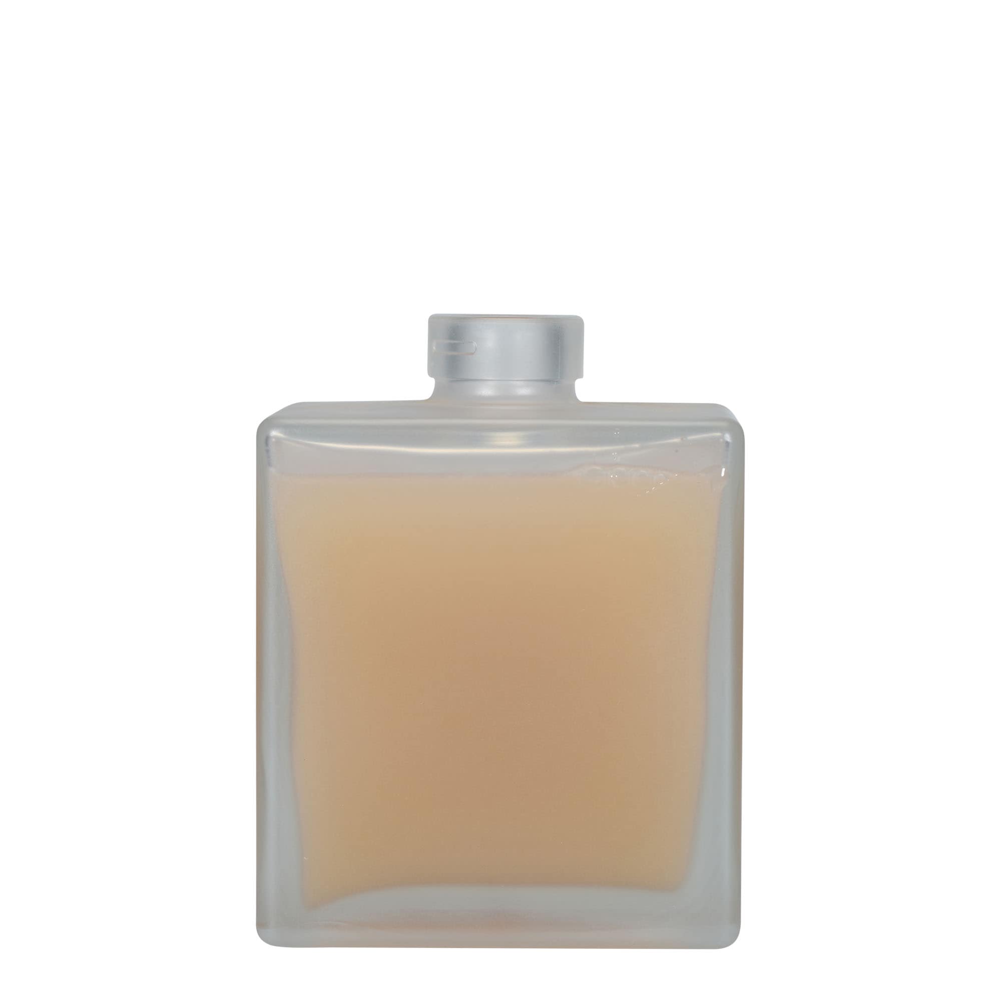 500 ml staklena boca „Cube“, kvadratna, zaleđena, otvor: pluta