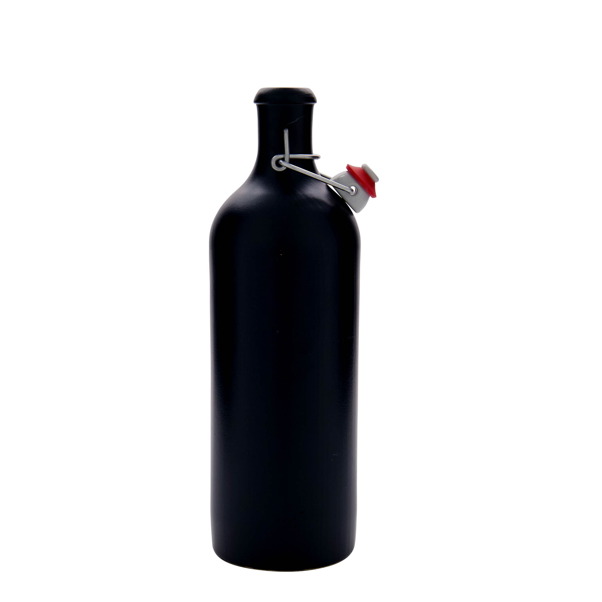 750 ml glineni vrč, kamenina, crni, otvor: zatvarač s kopčom 750 ml glineni vrč, kamenina, crni, otvor: zatvarač s kopčom