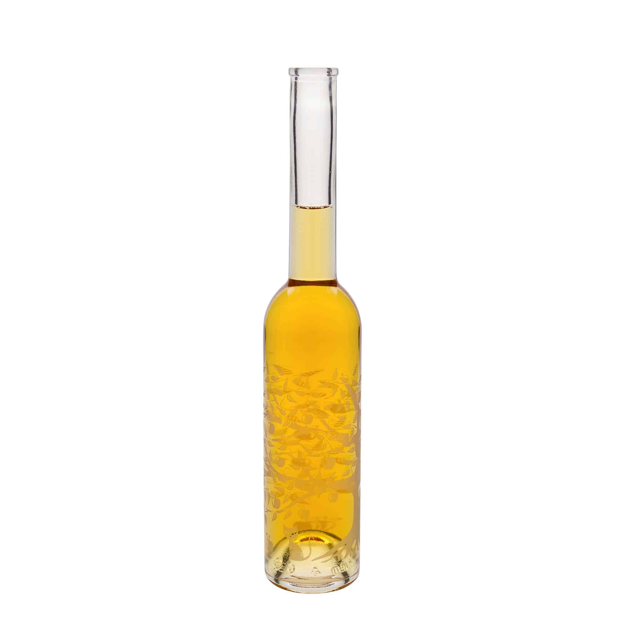 Staklena flaša 350 ml 'Opera', motiv: Stablo jabuke, otvor: Pluto
