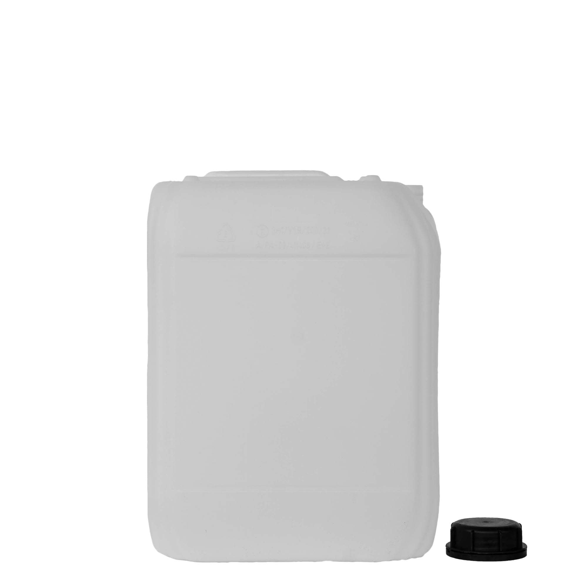 20 l kanister, pravougaoni, HDPE-plastika, prirodni, otvor: ND 60