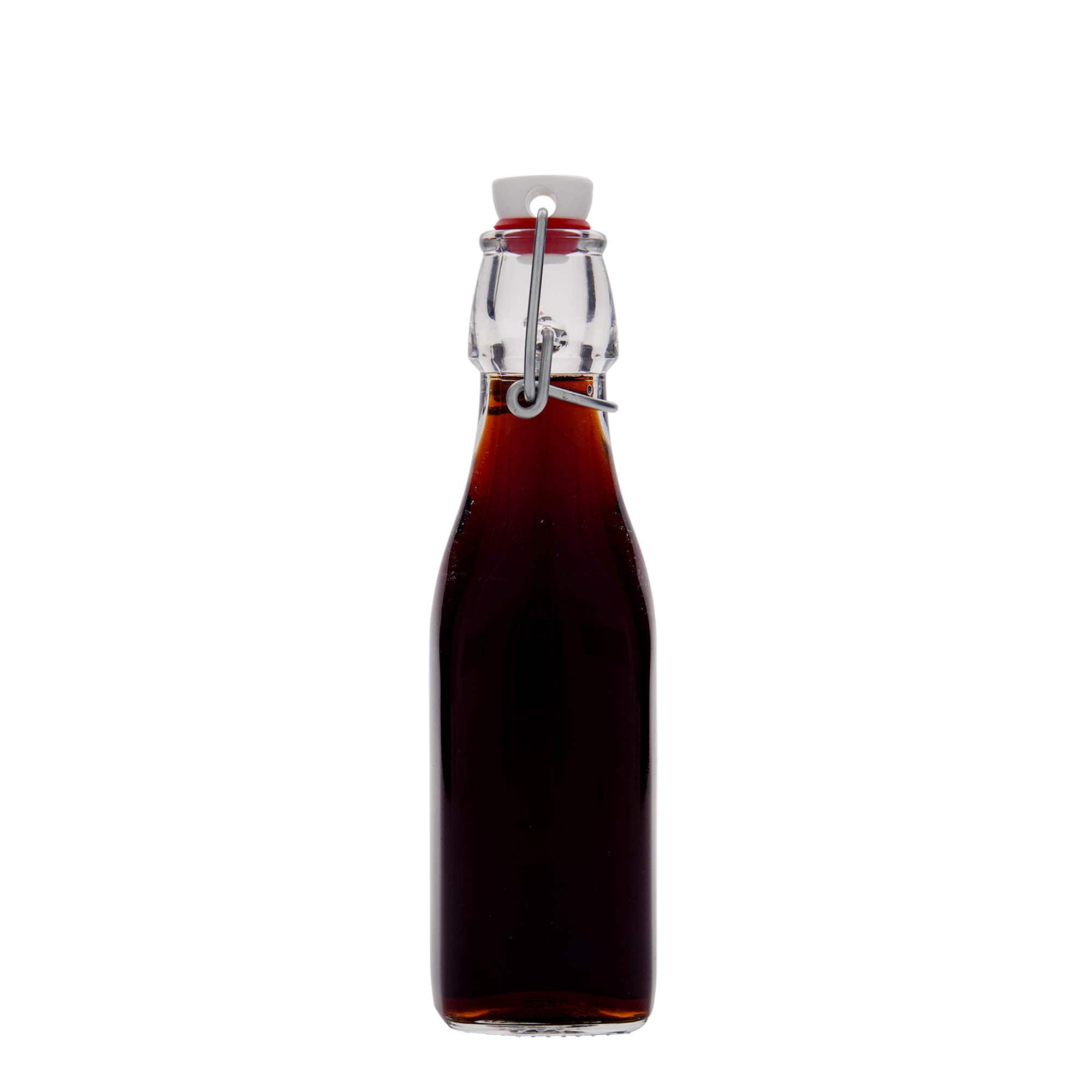 Staklena flaša 250 ml 'Swing, četvrtasta, otvor: Zatvarač sa žicom