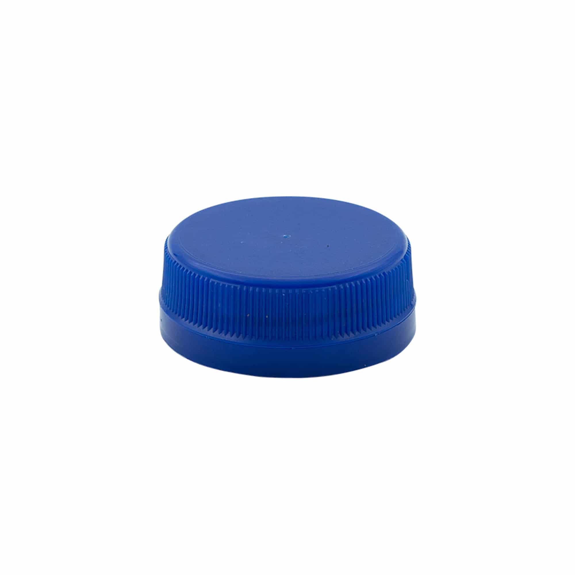 Navojni zatvarač sa dvostrukim navojem, PE plastika, plava, za otvor: PET 38 mm