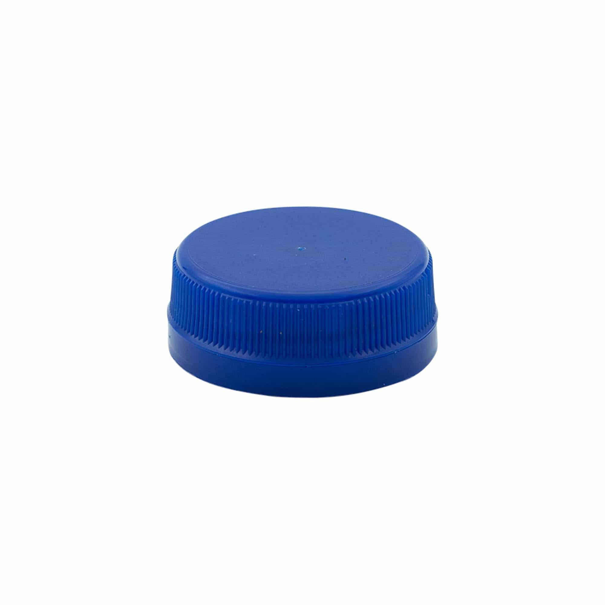 Zatvarač sa navojem sa dva početka, PE plastika, plavi, za grlo: PET 38 mm