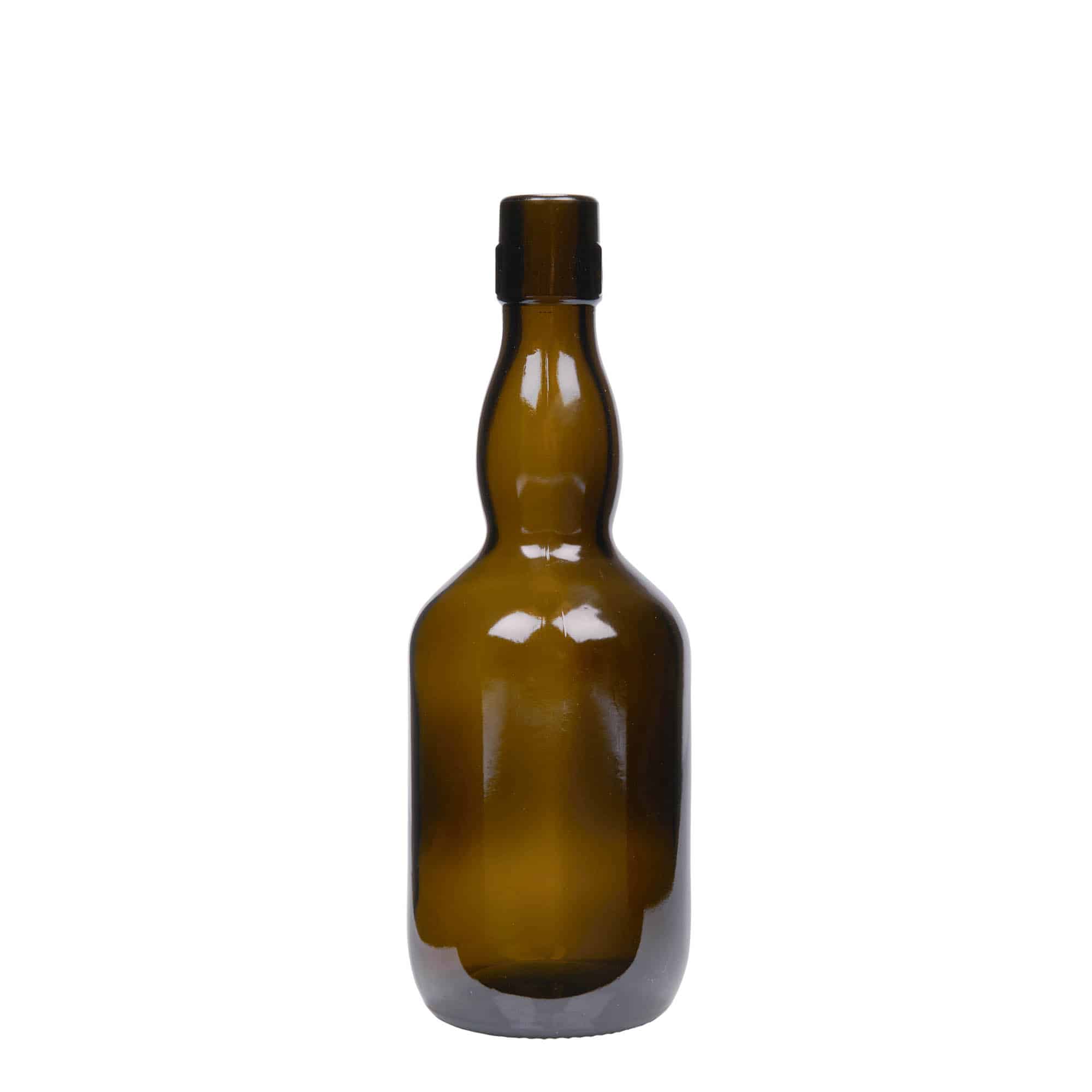 Flaša za pivo sa proširenim vratom 500 ml, staklo, antikno zelena, otvor: Zatvarač sa žicom Flaša za pivo sa proširenim vratom 500 ml, staklo, antikno zelena, otvor: Zatvarač sa žicom