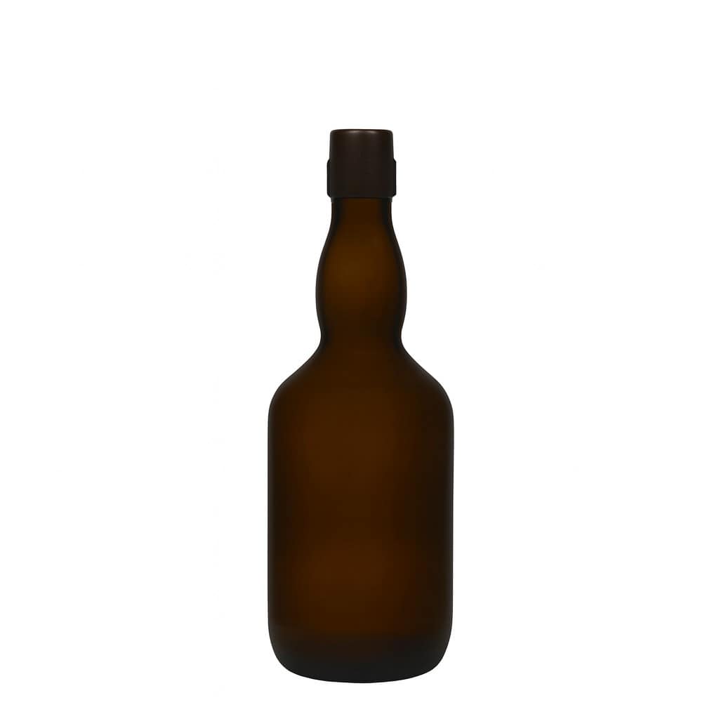 500 ml boca za pivo s grlom, staklo, antikno zeleno, otvor: zatvarač s kukom