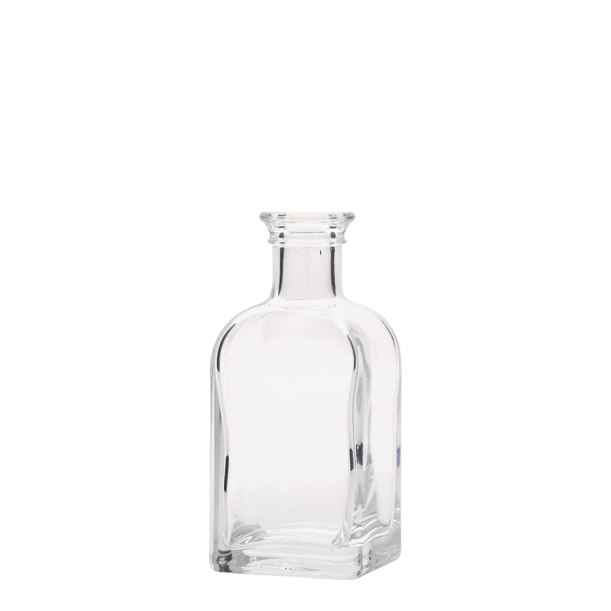 100 ml staklena boca Apotheker Carré, kvadratna, grlo: pluta