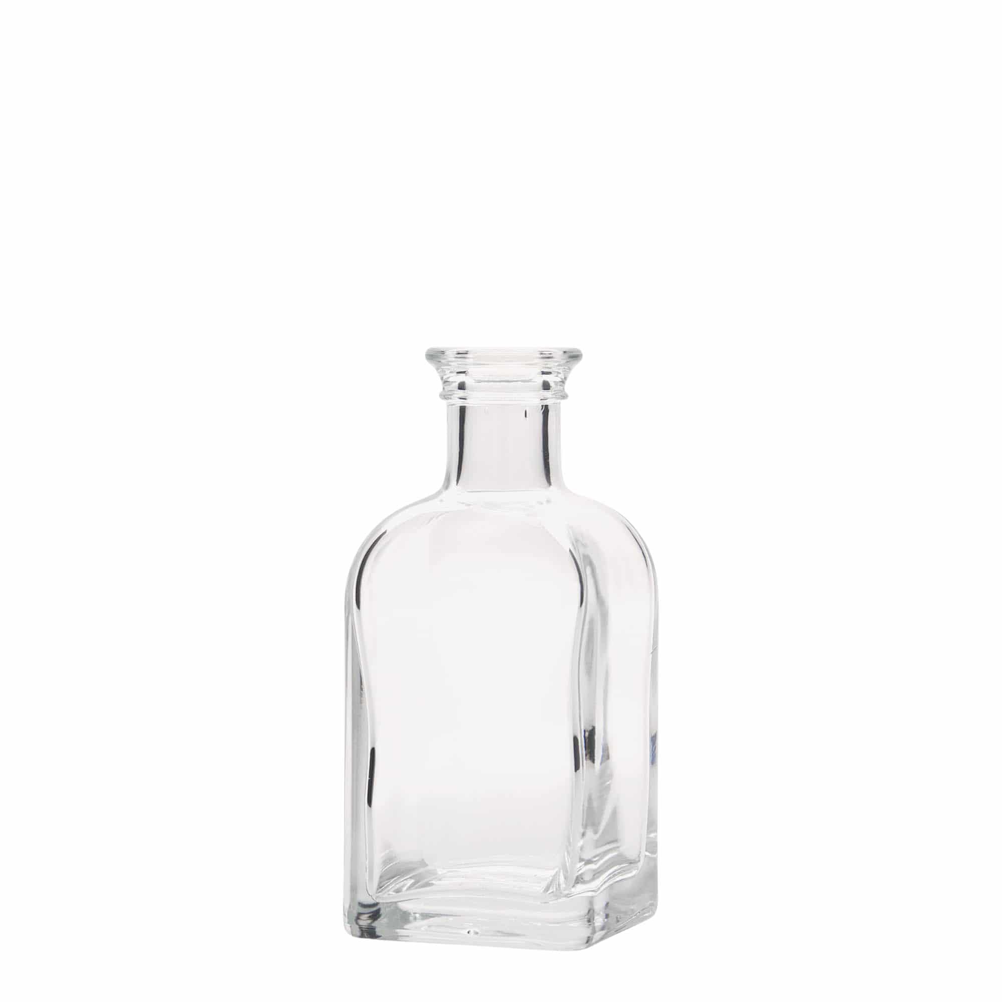 100 ml staklena boca Apotheker Carré, kvadratna, grlo: pluta