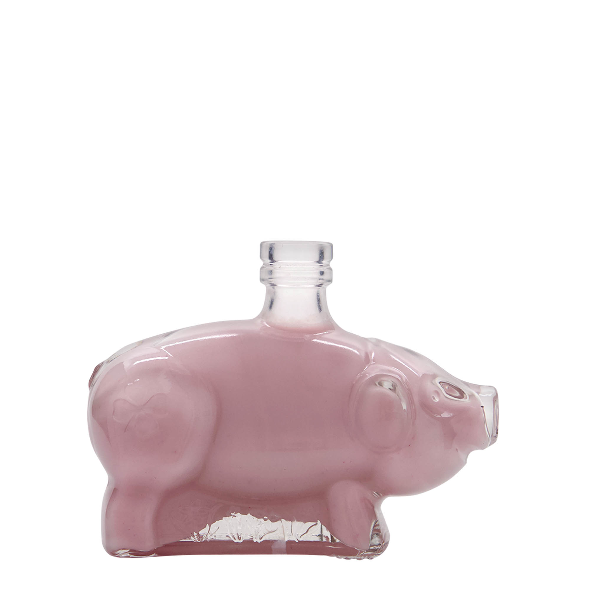 200 ml staklena boca „Srećna svinja“, otvor: čep
