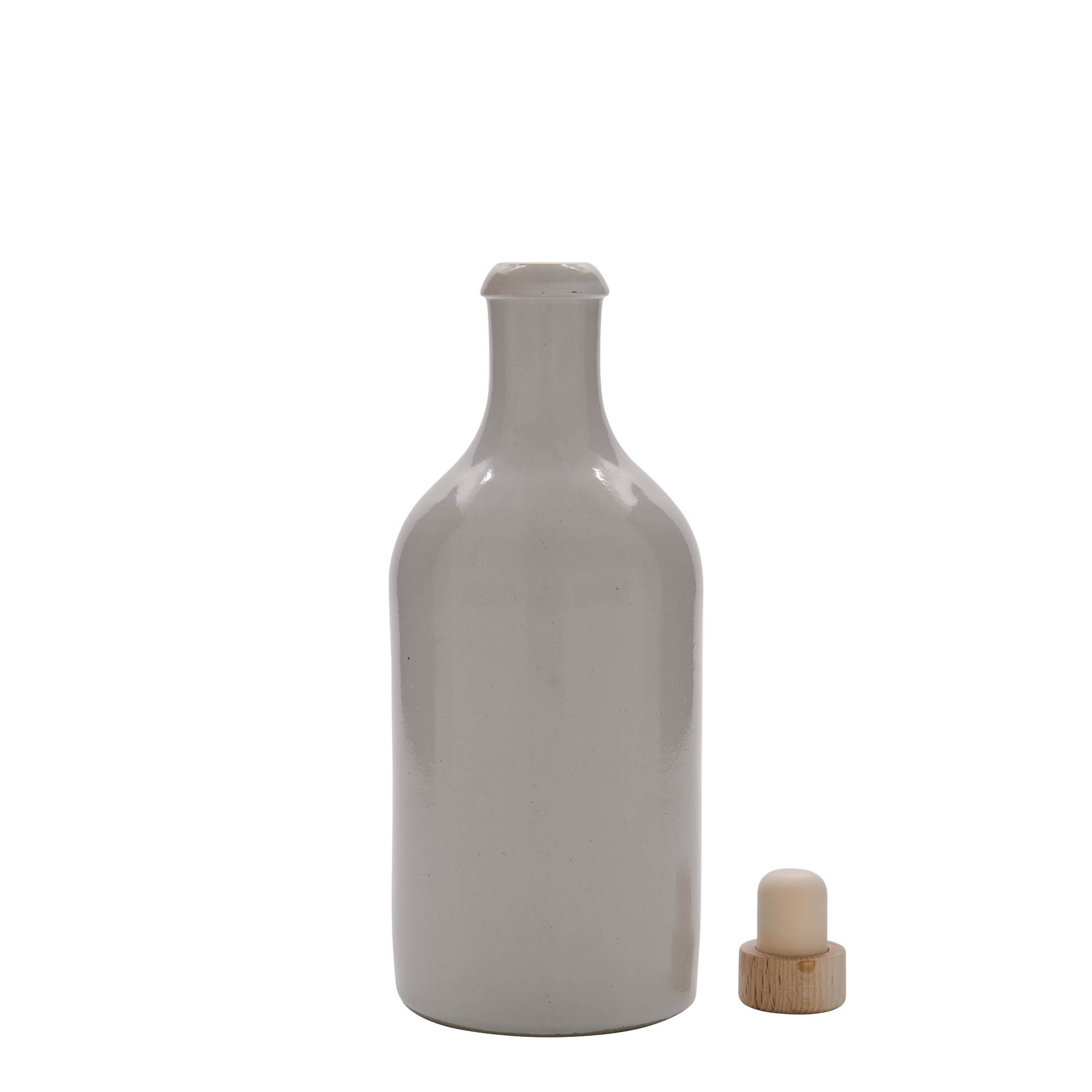 500 ml glineni vrč, kamenina, bijeli, otvor: pluta 500 ml glineni vrč, kamenina, bijeli, otvor: pluta