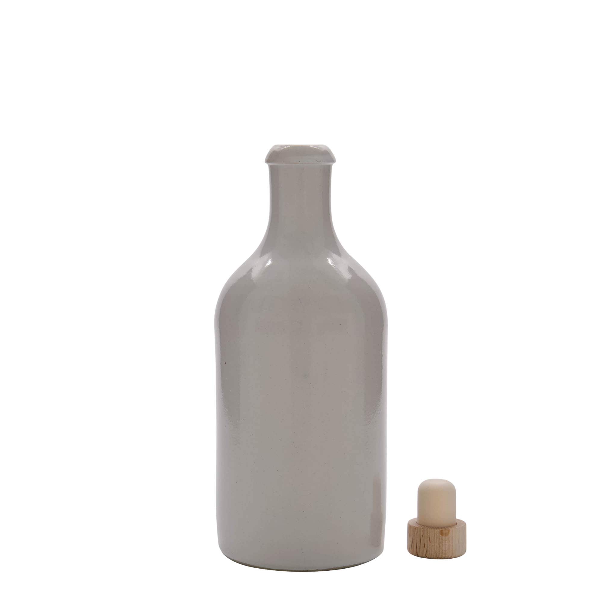500 ml glineni vrč, kamenina, bijeli, otvor: pluta 500 ml glineni vrč, kamenina, bijeli, otvor: pluta