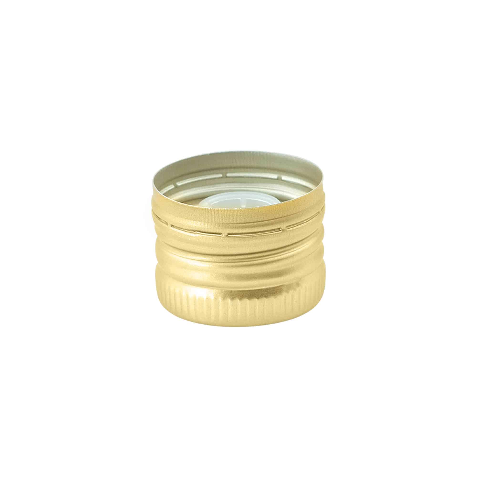 Navojni zatvarač sa nastavkom za sipanje, metal-plastika, zlatna, za otvor: PP 31,5 Navojni zatvarač sa nastavkom za sipanje, metal-plastika, zlatna, za otvor: PP 31,5