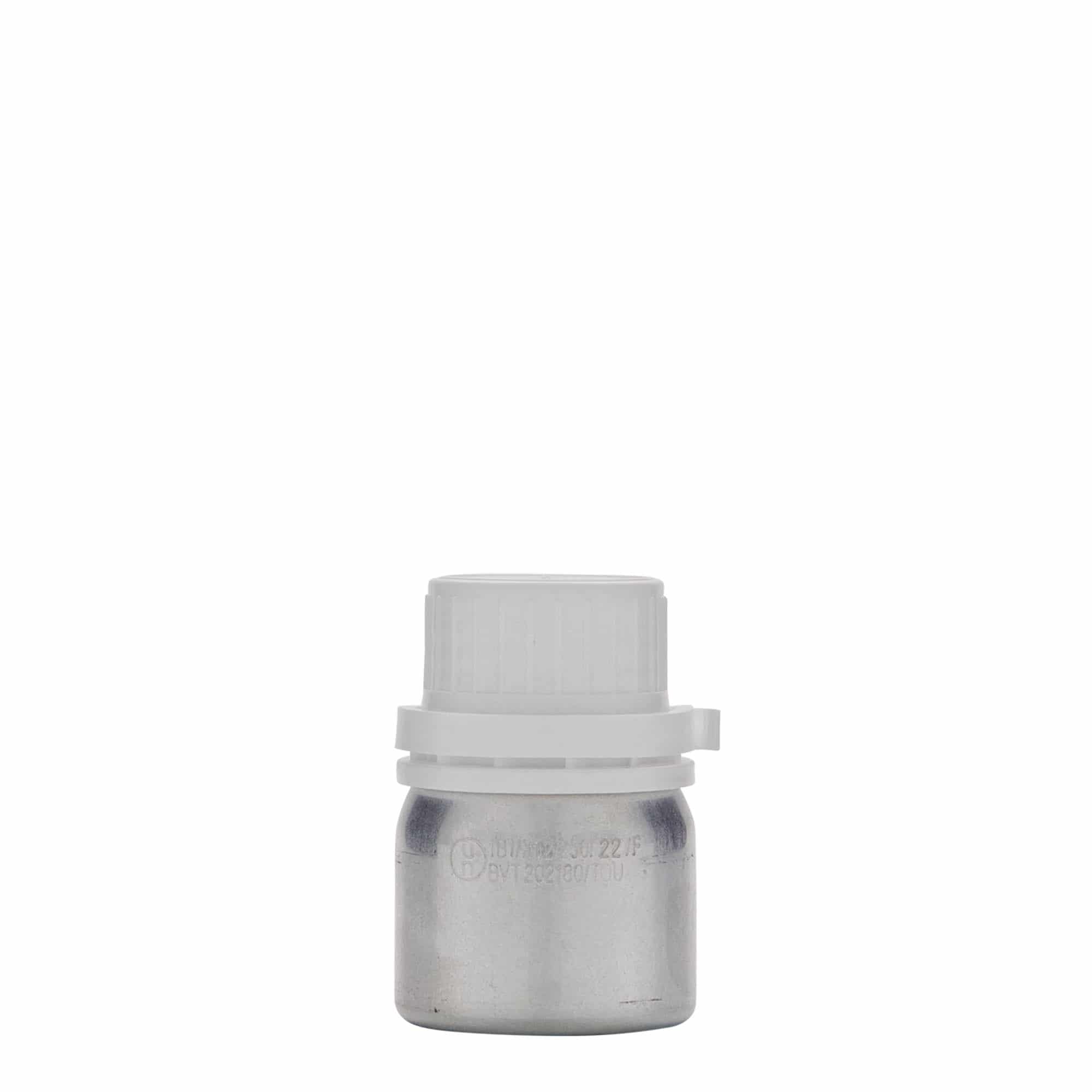 50 ml aluminijska boca, metal, srebrna, grlo: DIN 32
