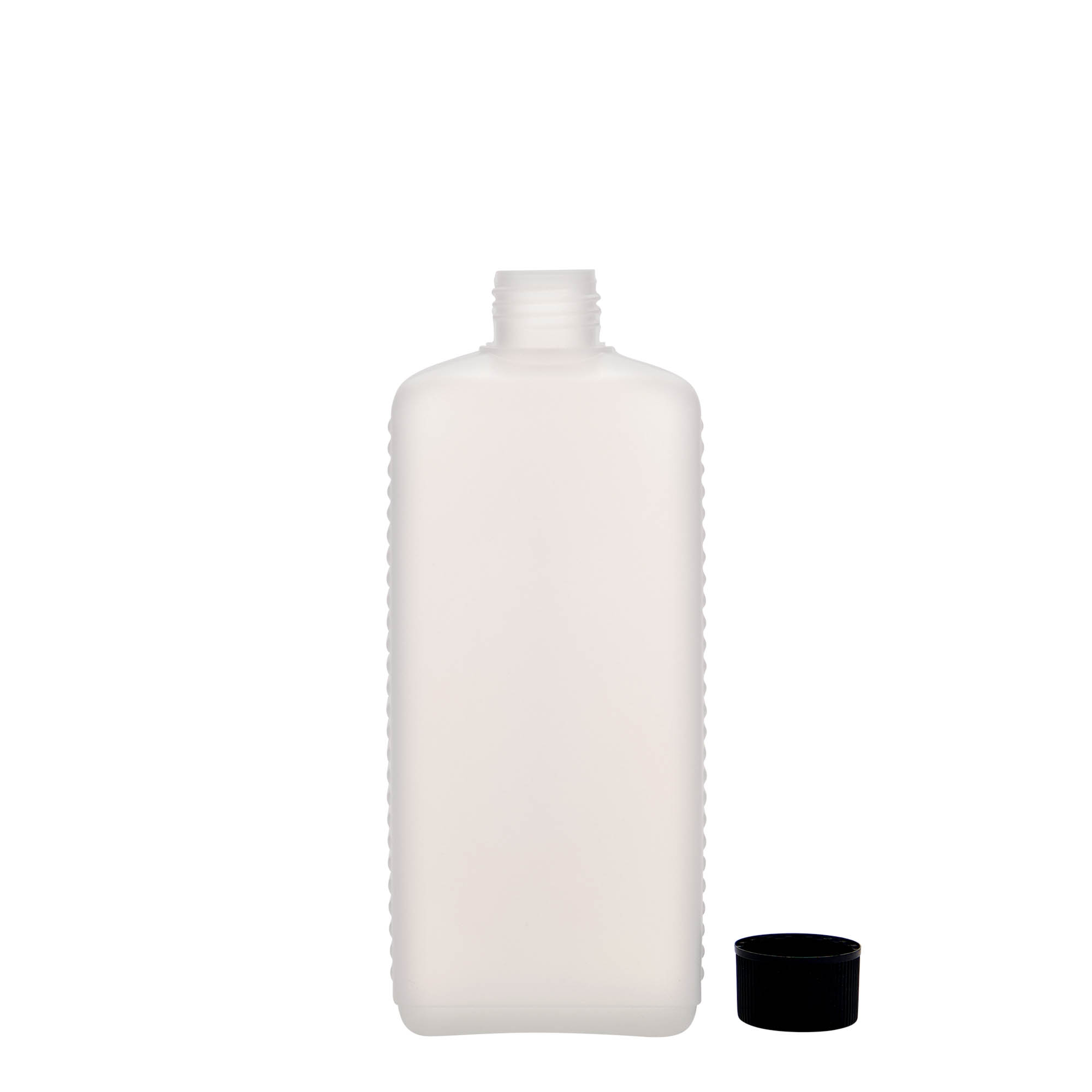500 ml kanister boca, pravougaona, HDPE plastika, prirodna, grlo: DIN 25 EPE