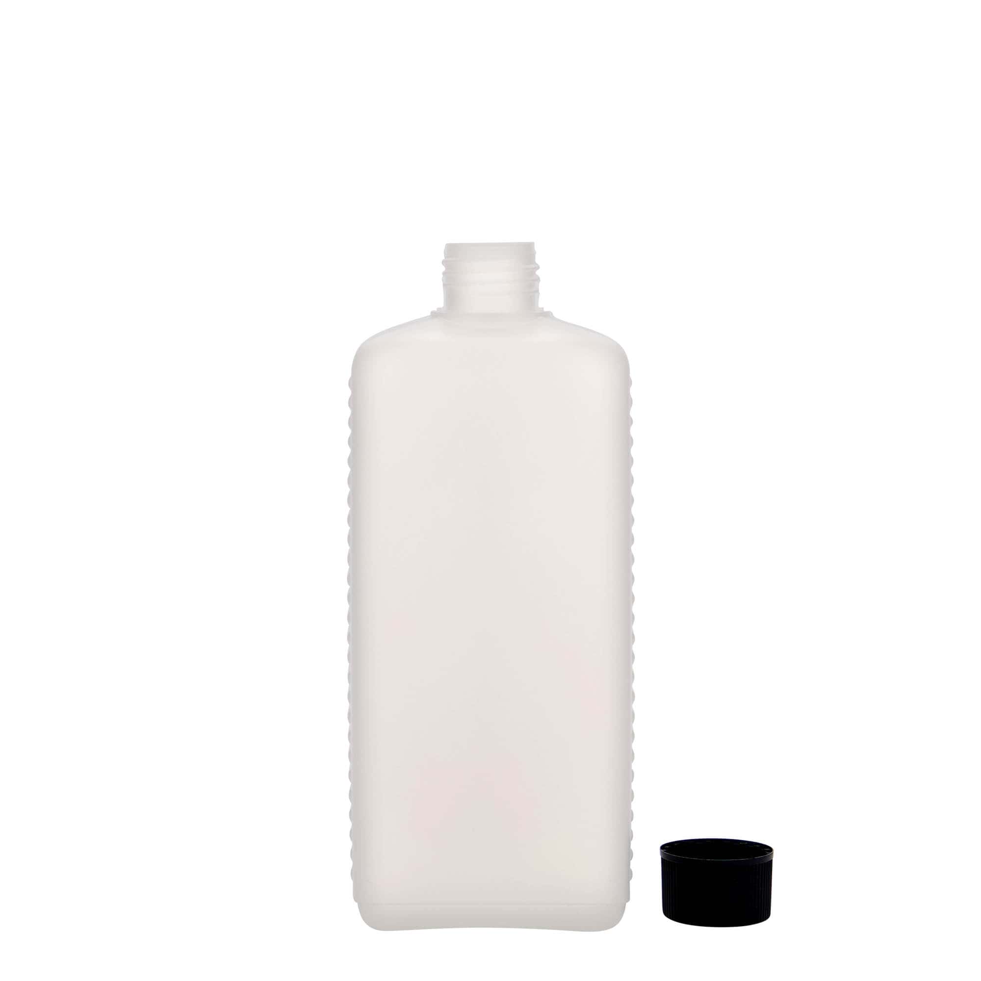 500 ml kanister boca, pravougaona, HDPE plastika, prirodna, grlo: DIN 25 EPE
