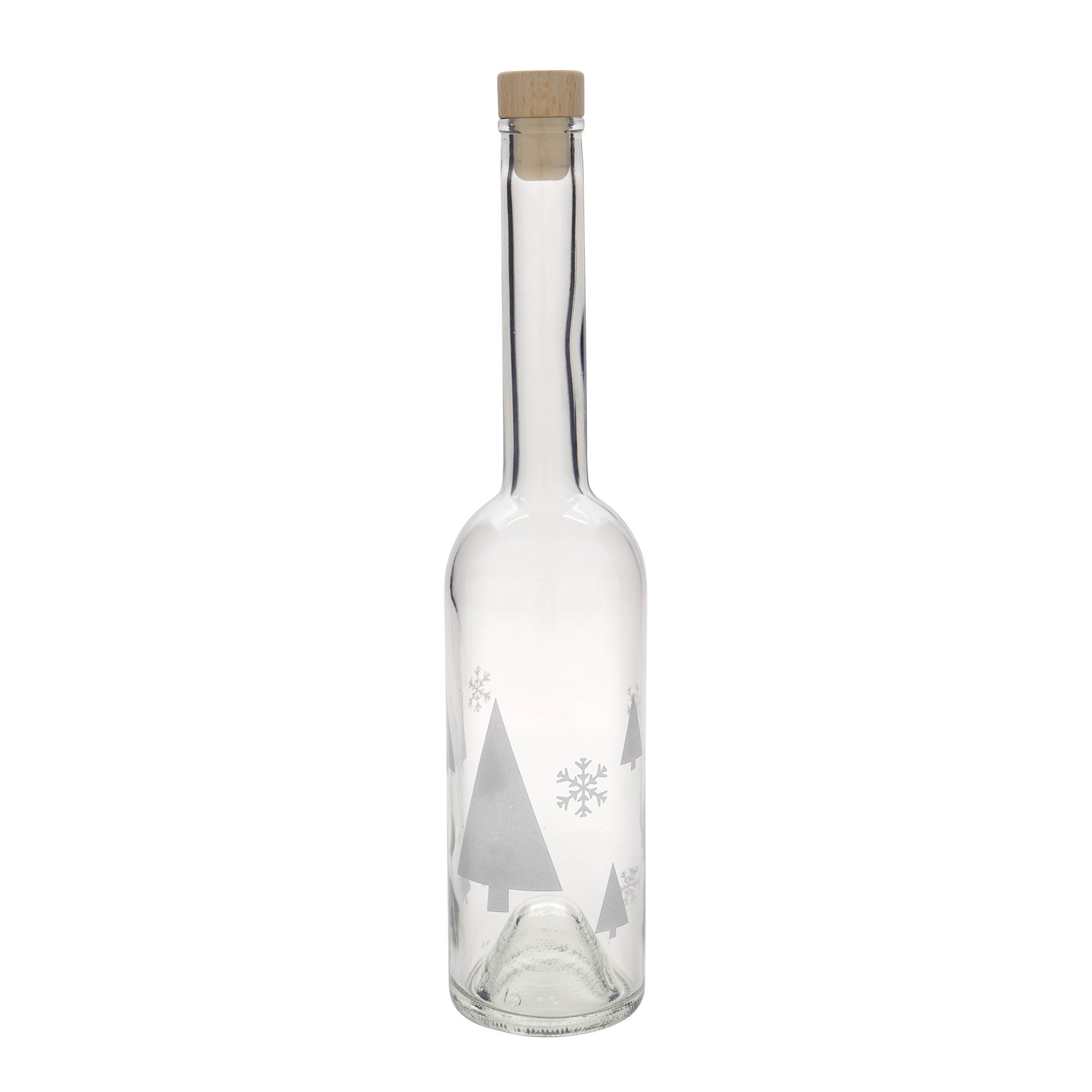 500 ml staklena boca 'Opera', motiv: pahulje snijega, grlo: pluta 500 ml staklena boca 'Opera', motiv: pahulje snijega, grlo: pluta