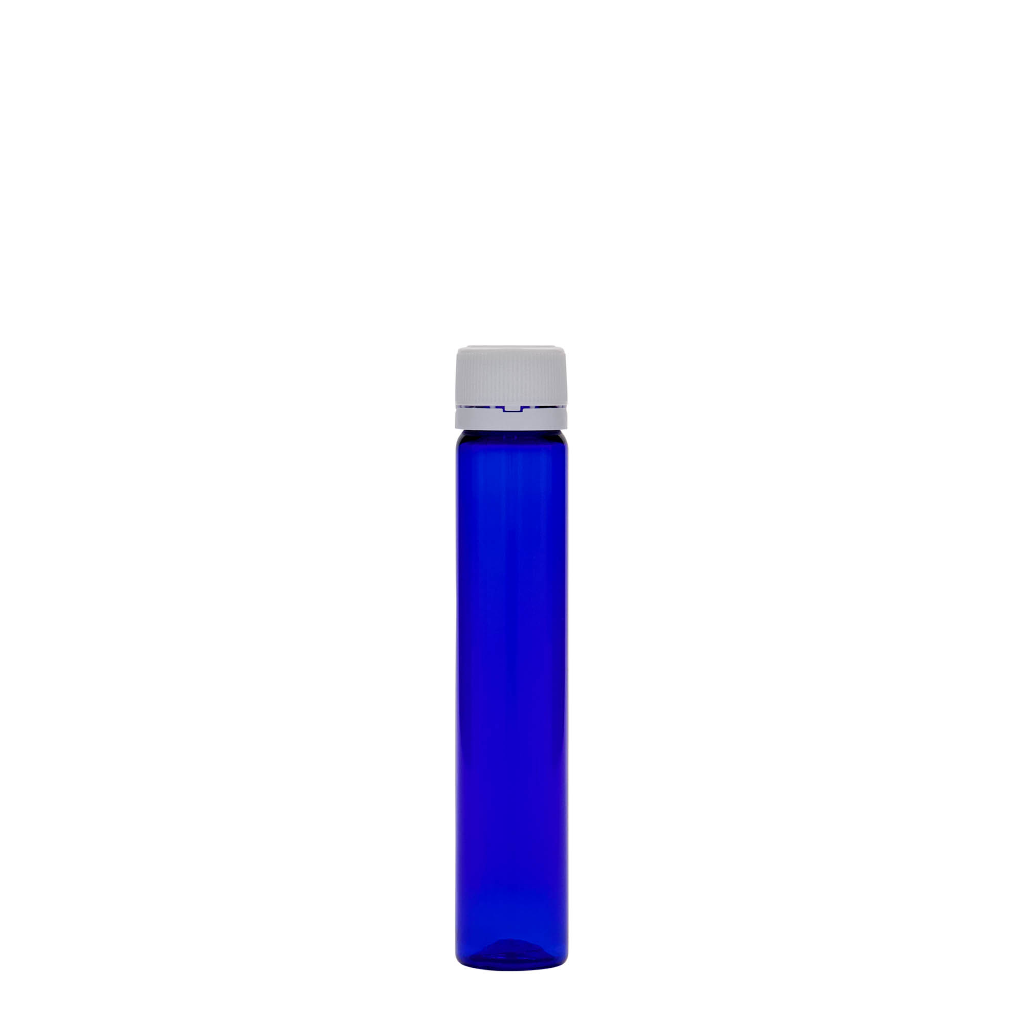 25 ml PET-cijev, plastika, kraljevsko plava, otvor: navojni zatvarač