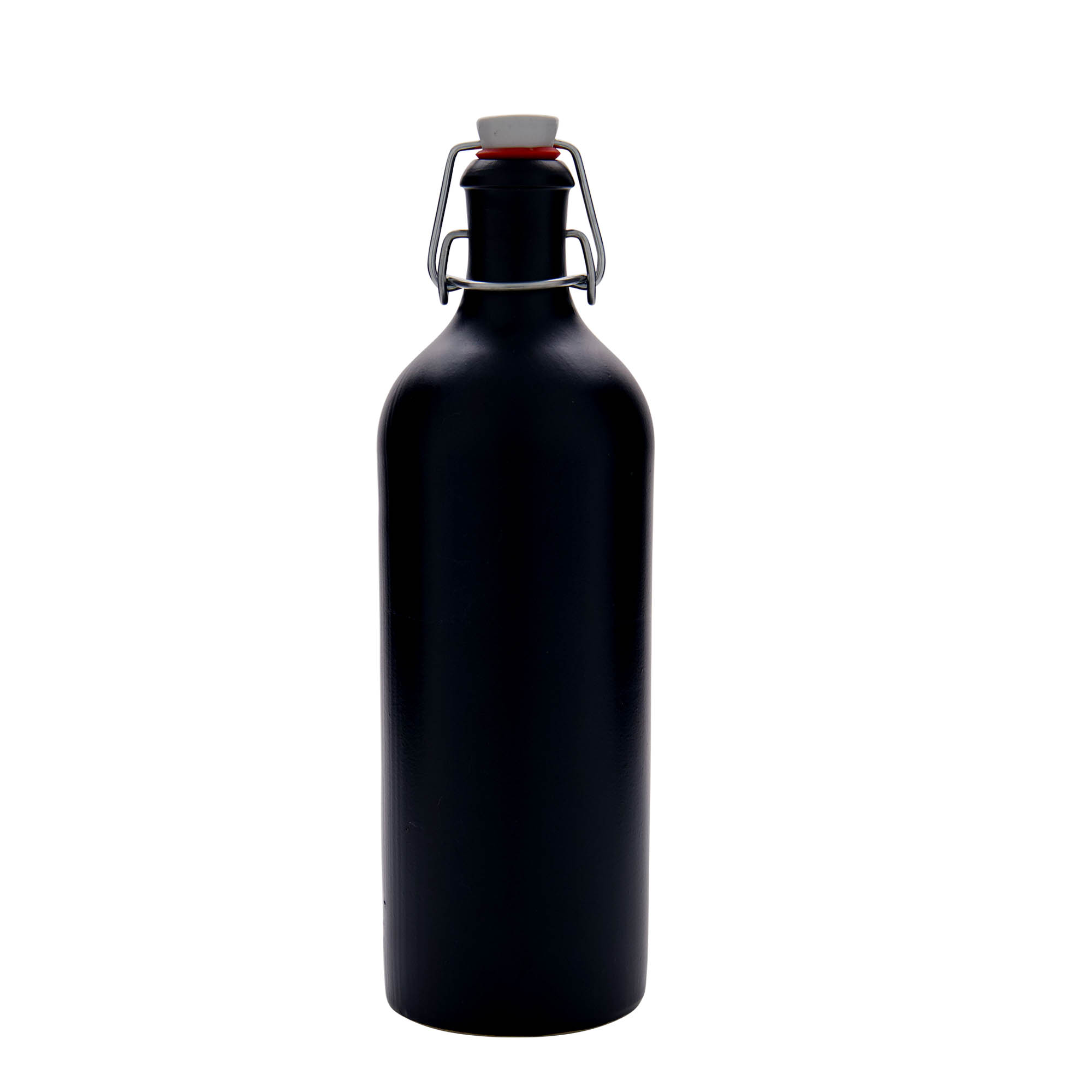 750 ml glineni vrč, kamenina, crni, otvor: zatvarač s kopčom 750 ml glineni vrč, kamenina, crni, otvor: zatvarač s kopčom