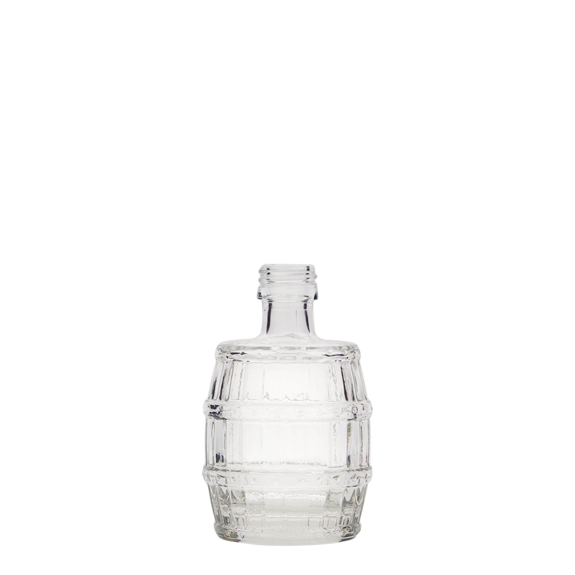 50 ml staklena boca 'Bačva', grlo: PP 18