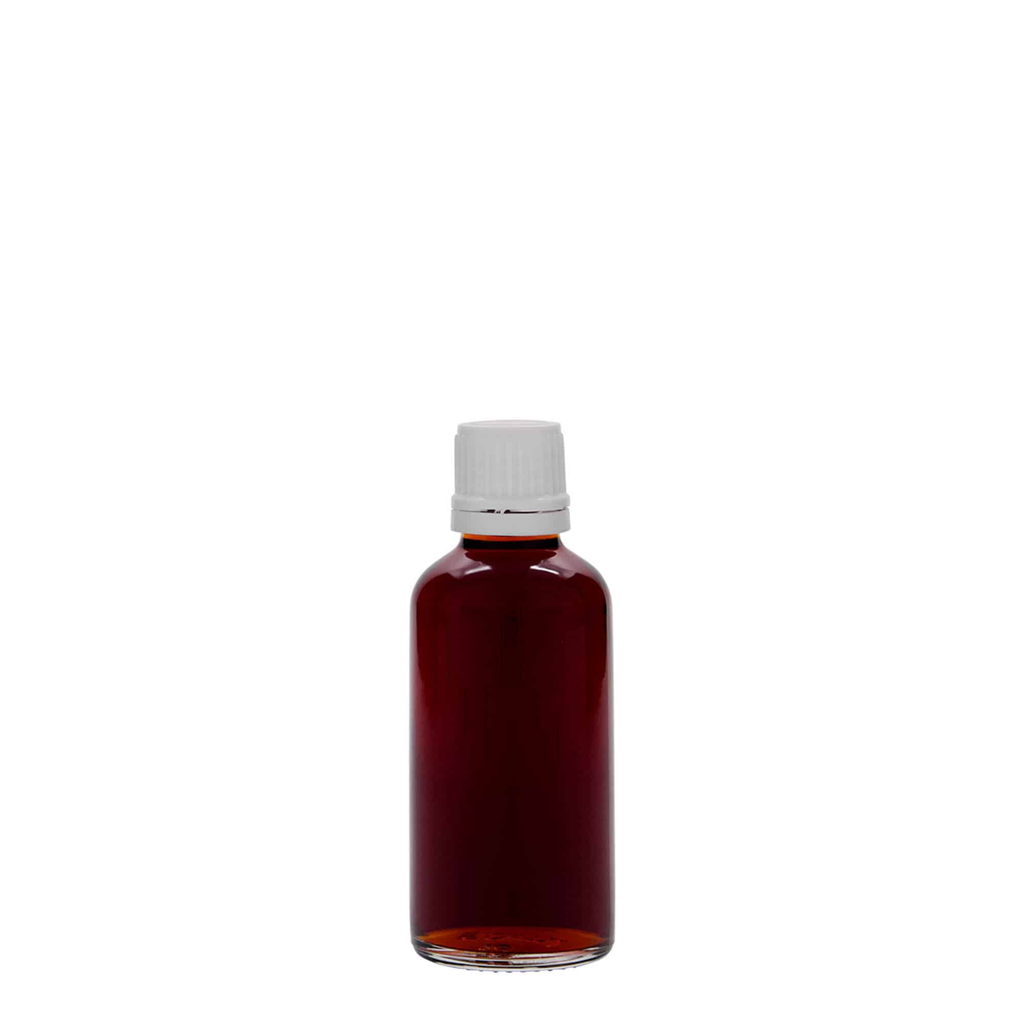 50 ml medicinska bočica, staklo, grlo: DIN 18
