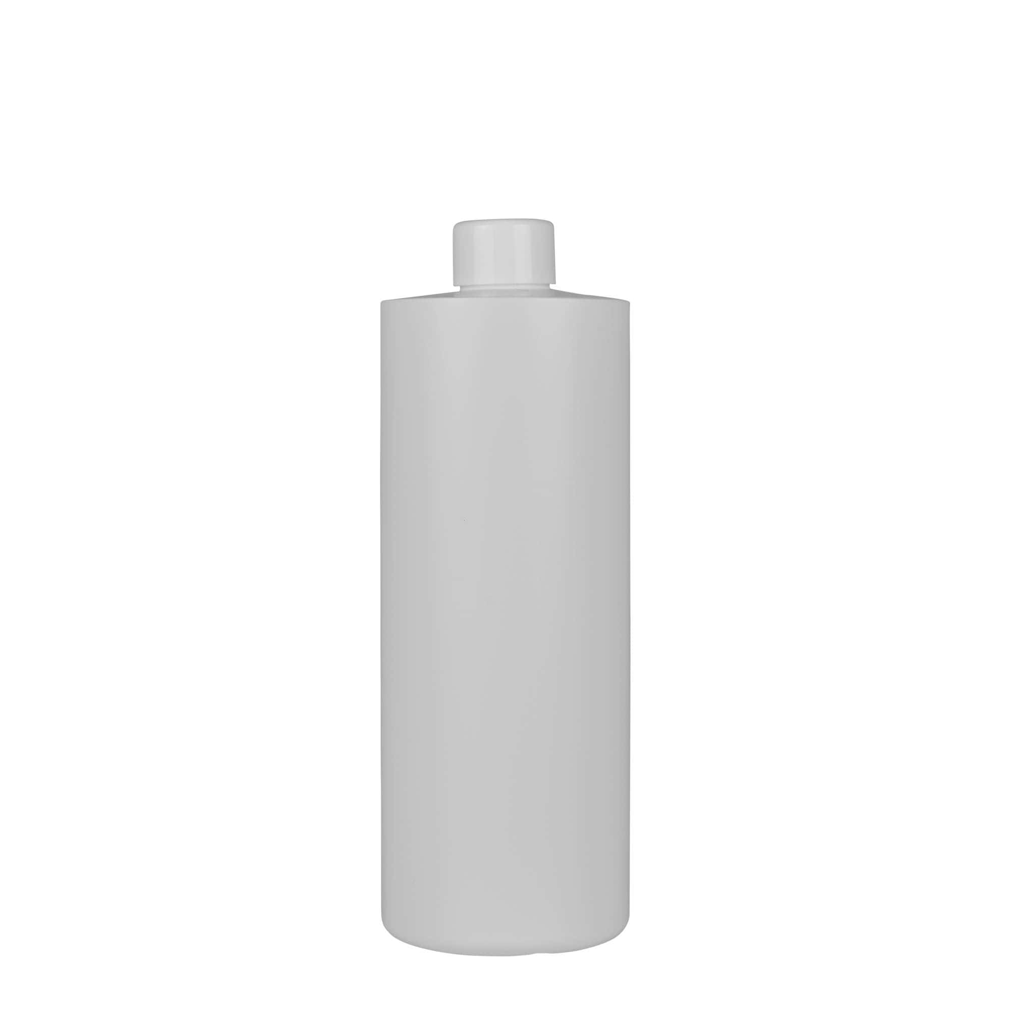 Plastična flaša 500 ml 'Pipe', Green HDPE, bijela, otvor: GPI 24/410