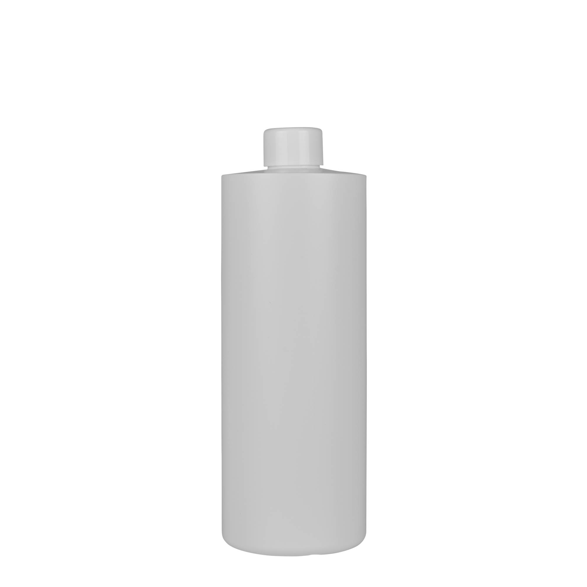 500 ml plastična boca 'Pipe', zelena HDPE, bijela, grlo: 24/410