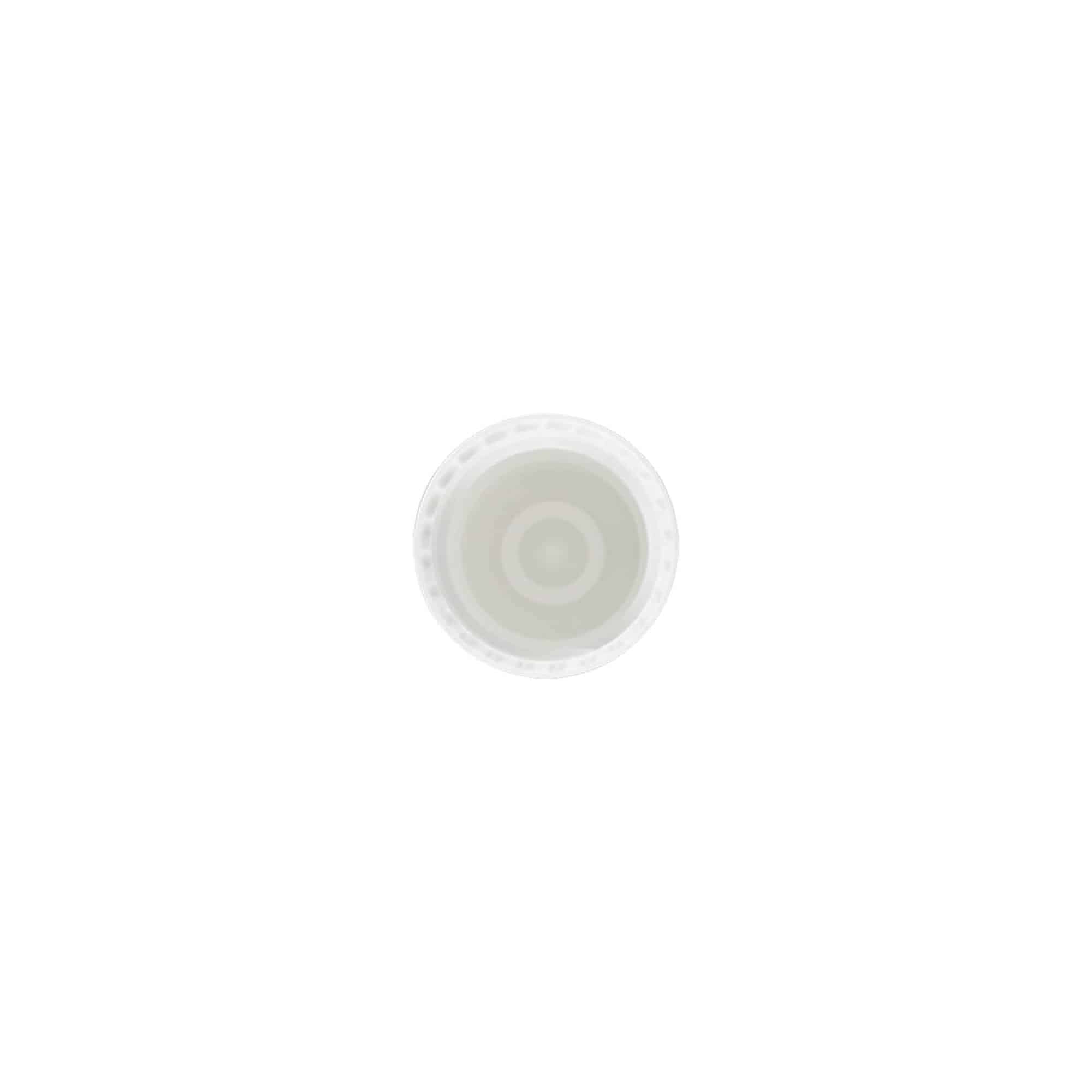 Čep za 10 ml roll-on bocu, PP plastika, bijeli, za otvor: navojni zatvarač