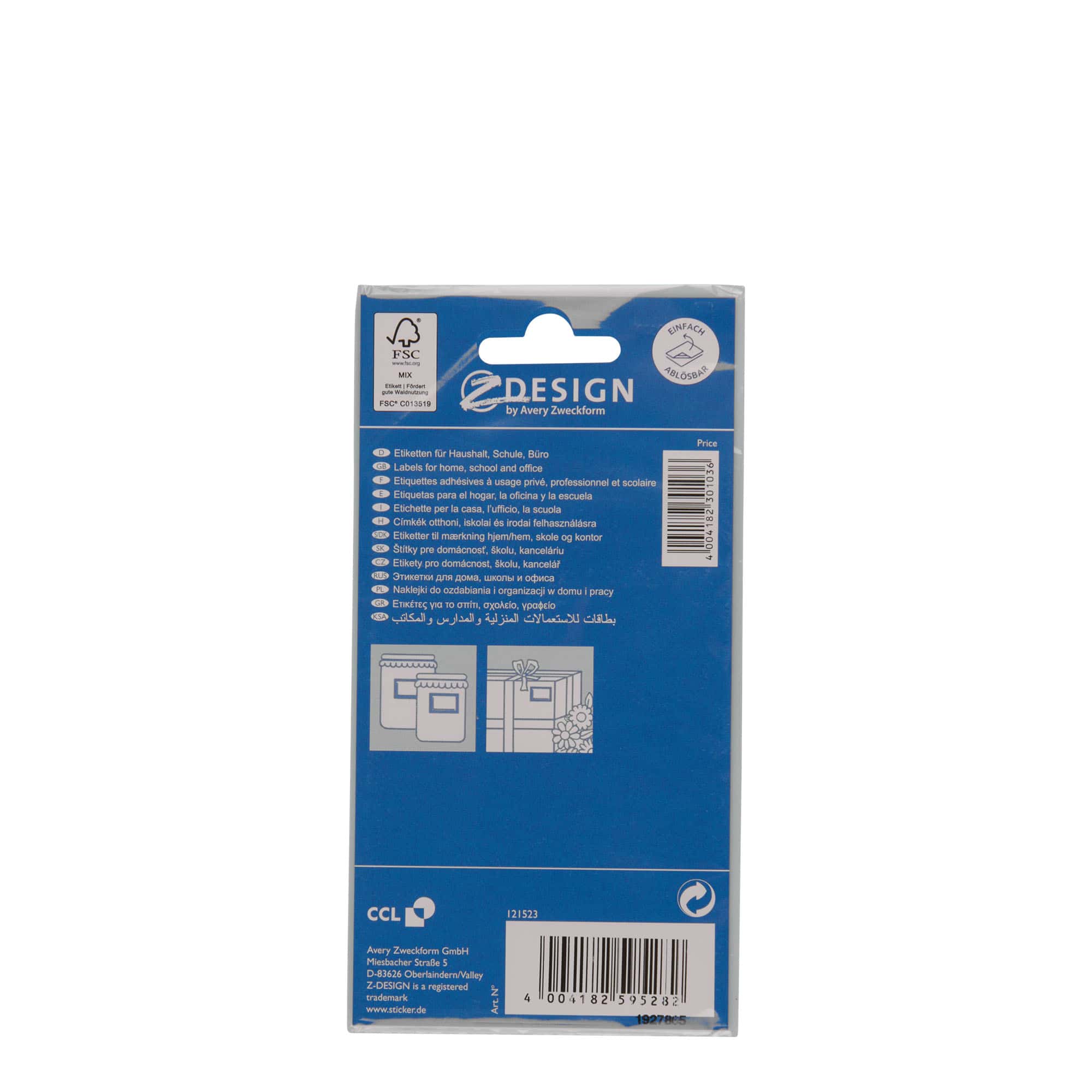 Zweckform etikete „Plavi okvir“, pravougaone, papir, bijelo-plave