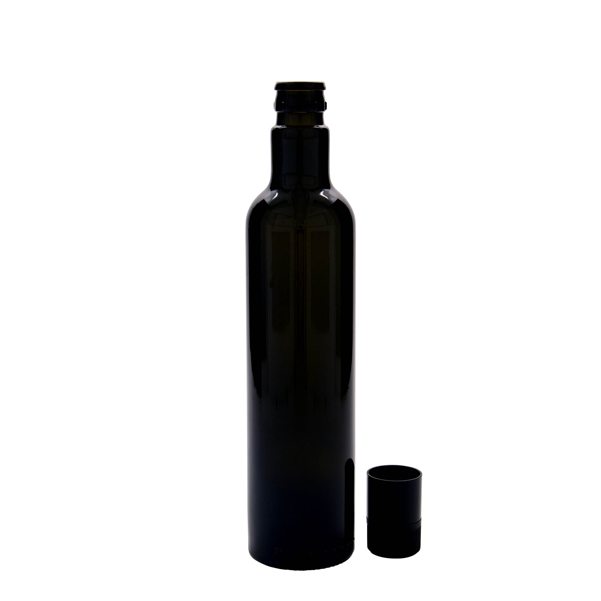 500 ml boca za sirće/ulje 'Willy New', staklo, antikno zeleno, grlo: DOP