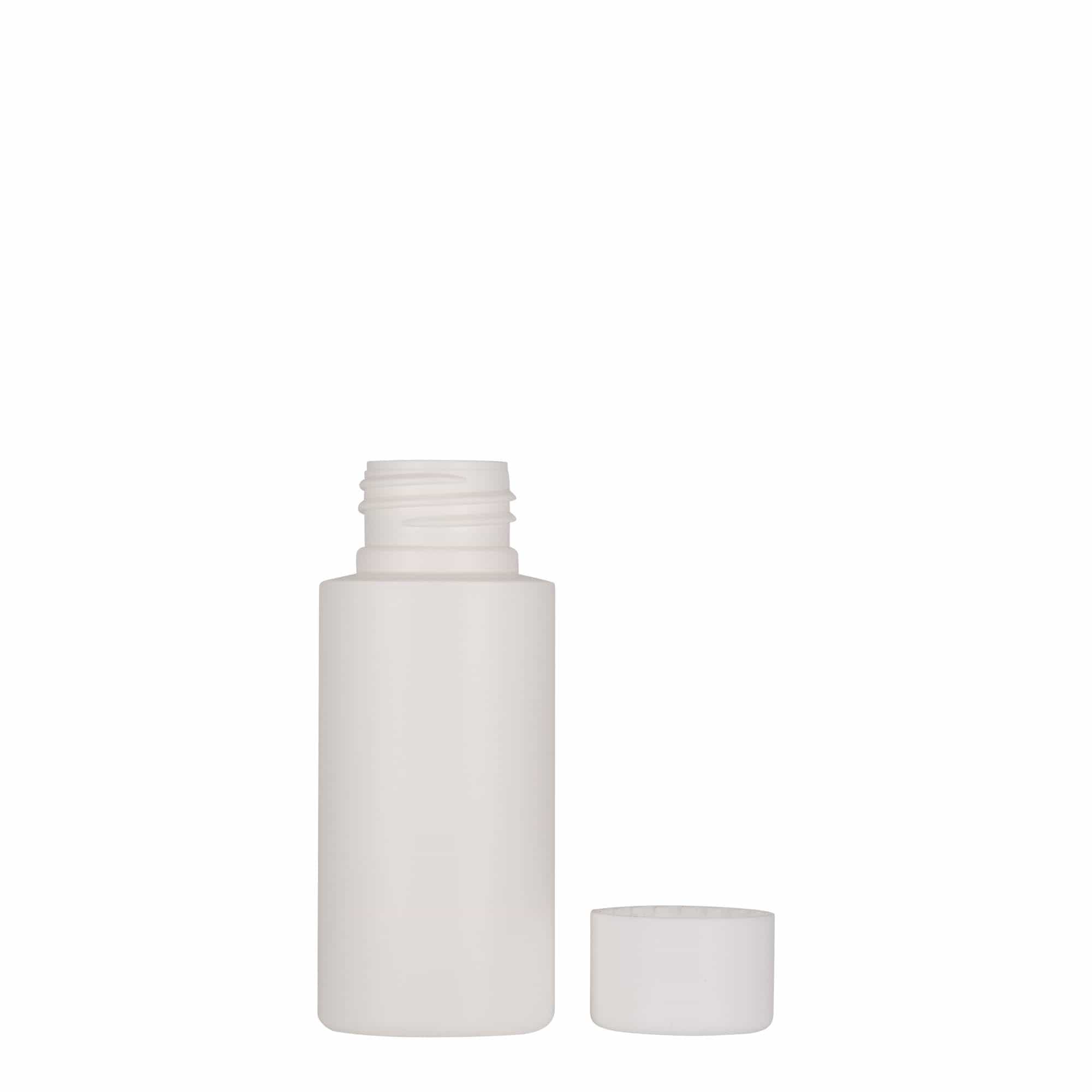 50 ml plastična bočica 'Pipe', HDPE, bijela, grlo: 24/410 50 ml plastična bočica 'Pipe', HDPE, bijela, grlo: 24/410