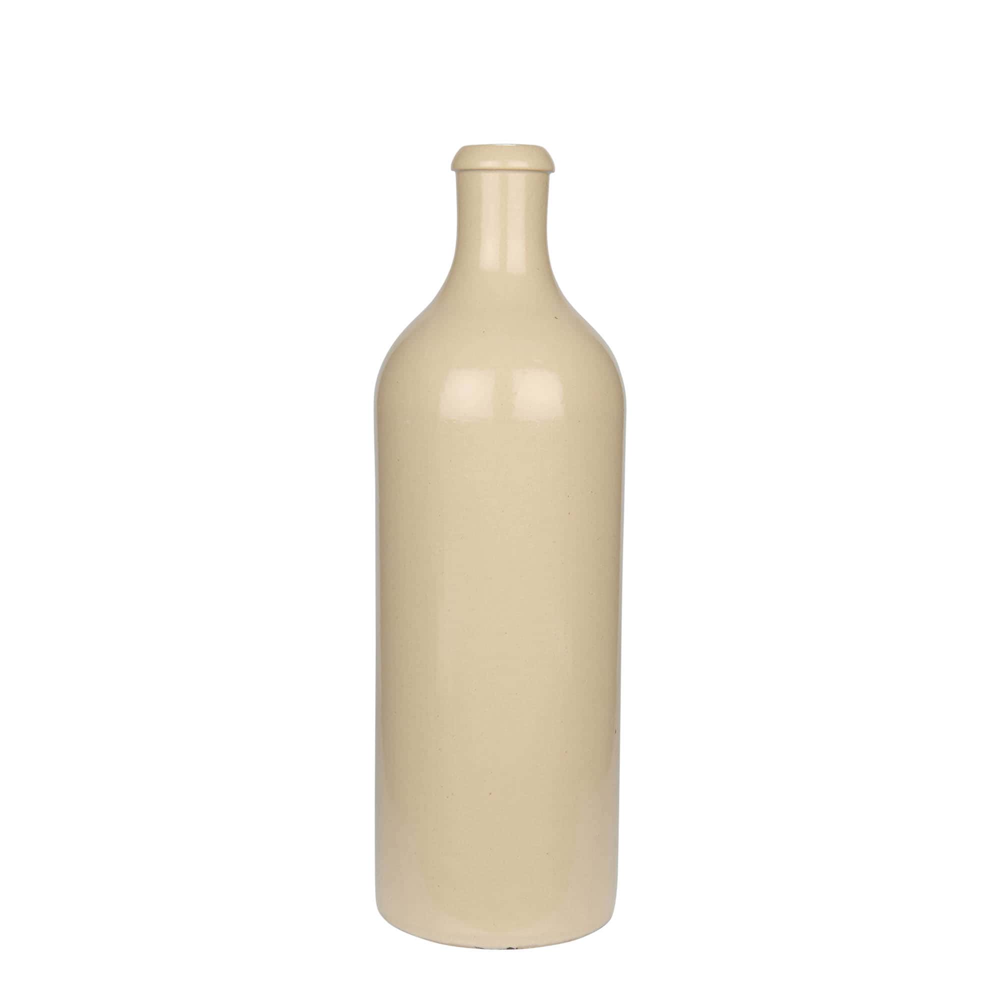 750 ml glineni vrč, kamenina, bež, otvor: pluta