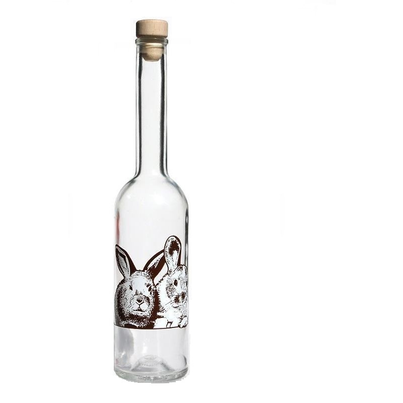 500 ml staklena boca 'Opera', motiv: zec, grlo: čep 500 ml staklena boca 'Opera', motiv: zec, grlo: čep