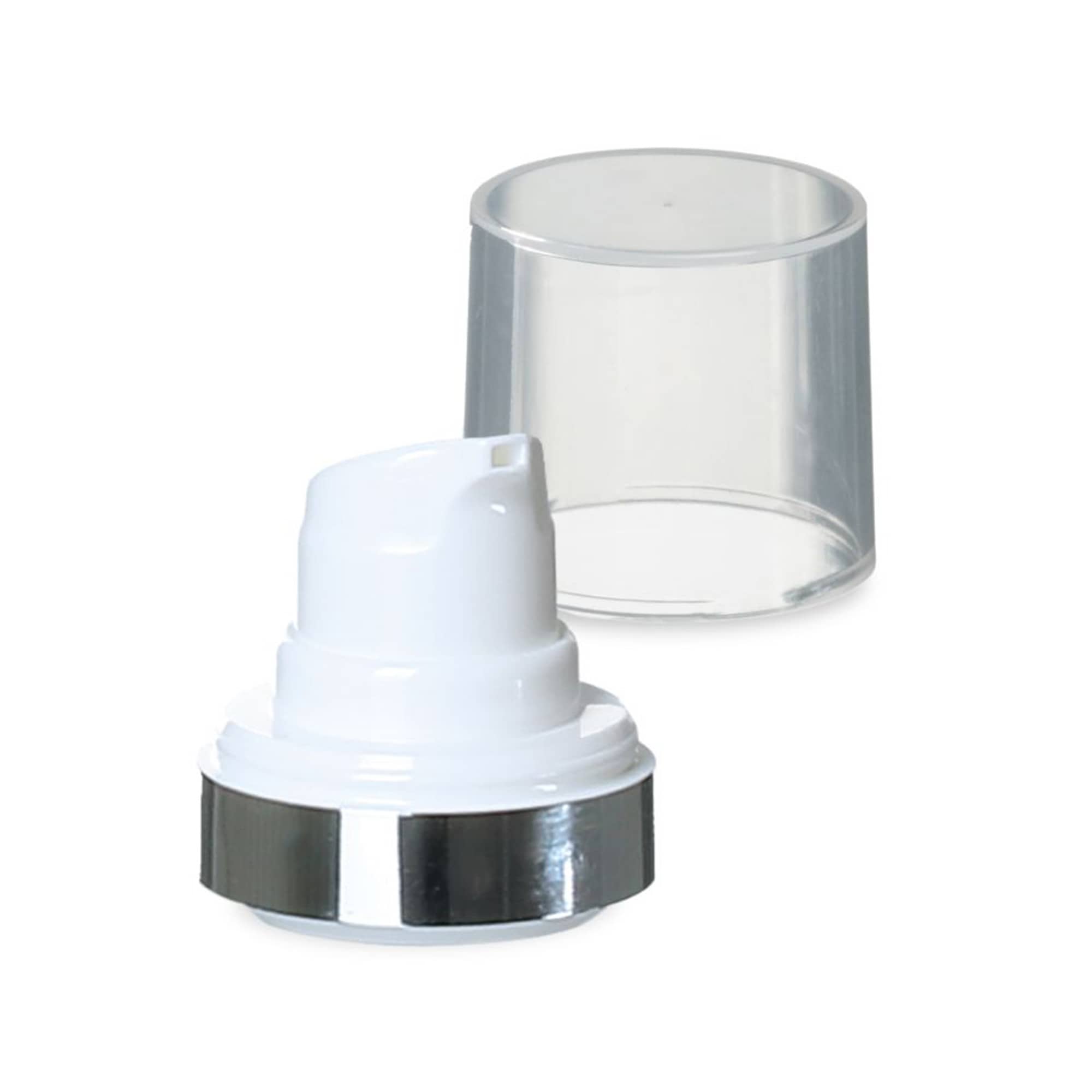 Airless glava Micro srebrni rub + prirodno obojena, sjajna čepna kapa