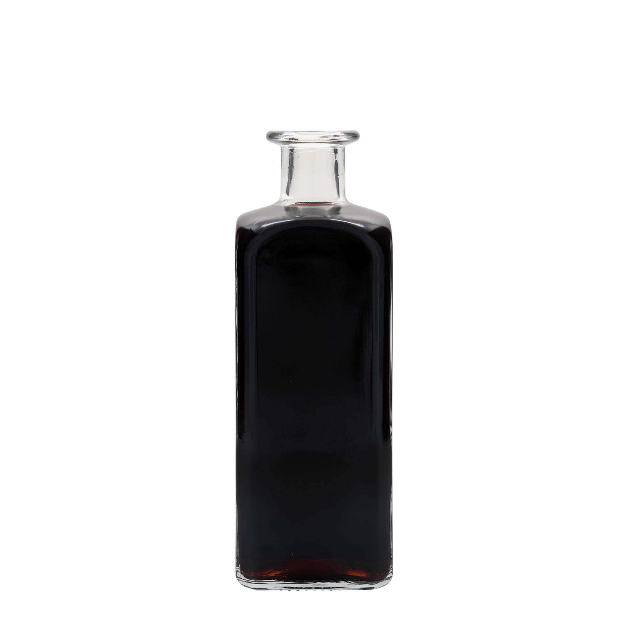 500 ml staklena boca Apotheker Carré, kvadratna, otvor: pluta
