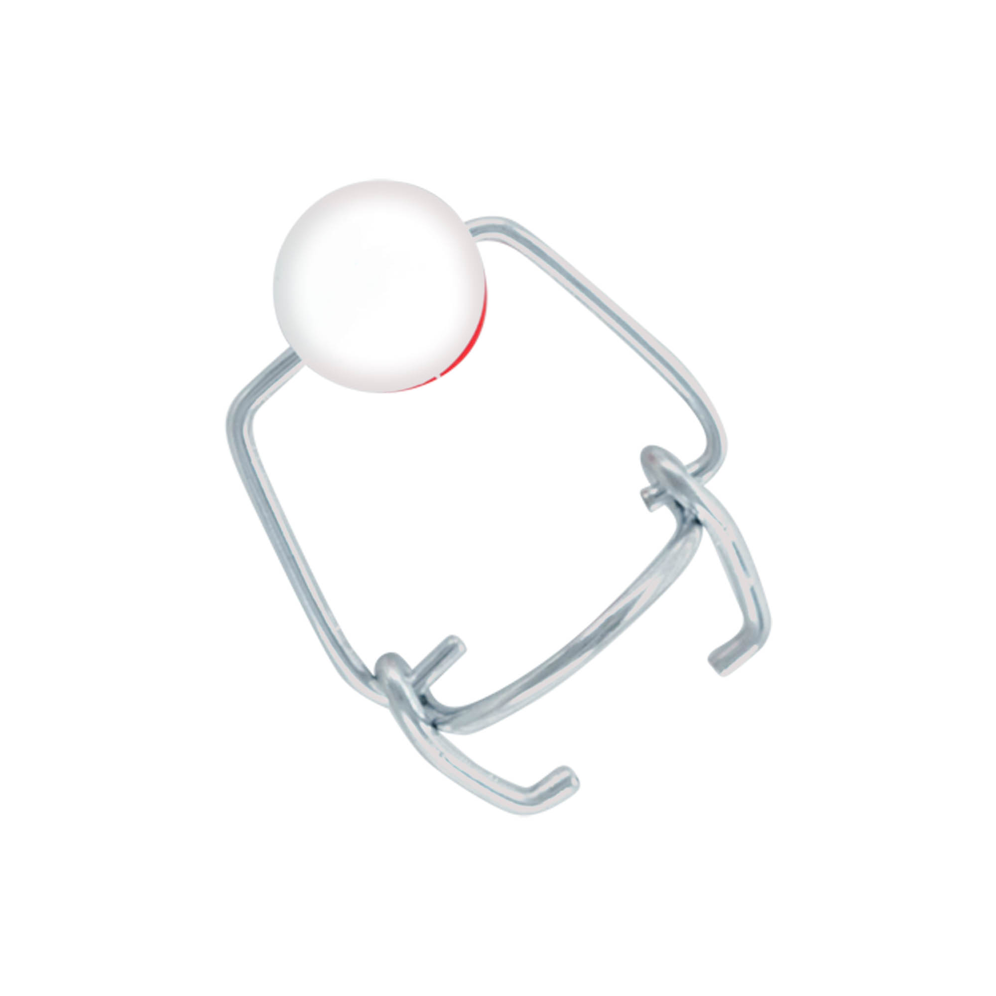 Mini kopča za glačalo, plastika, crveno-bijela