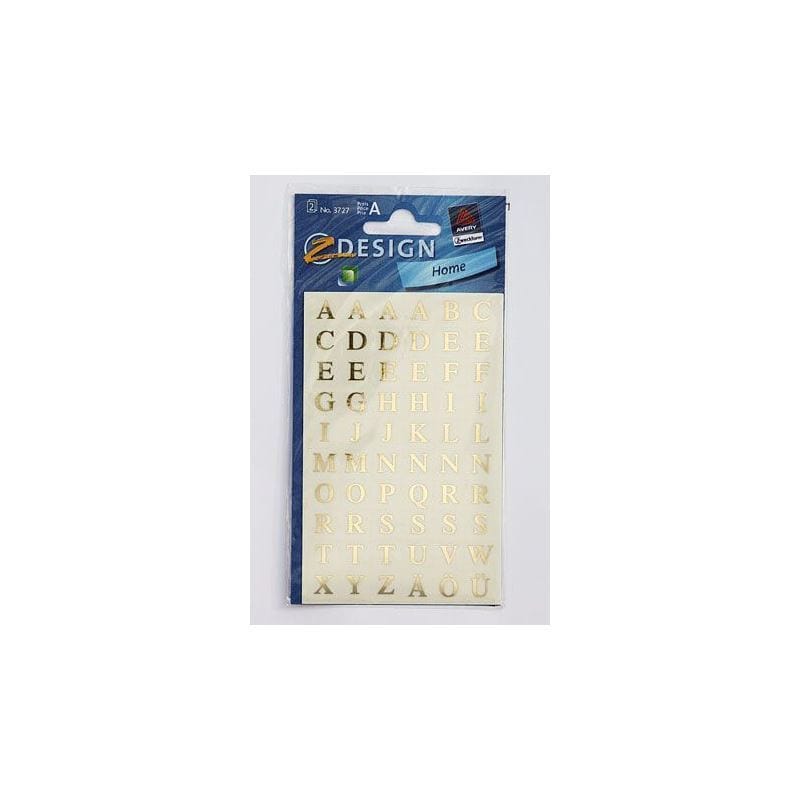 Zweckform naljepnice „Alfabet“, pravougaone, plastične, zlatne