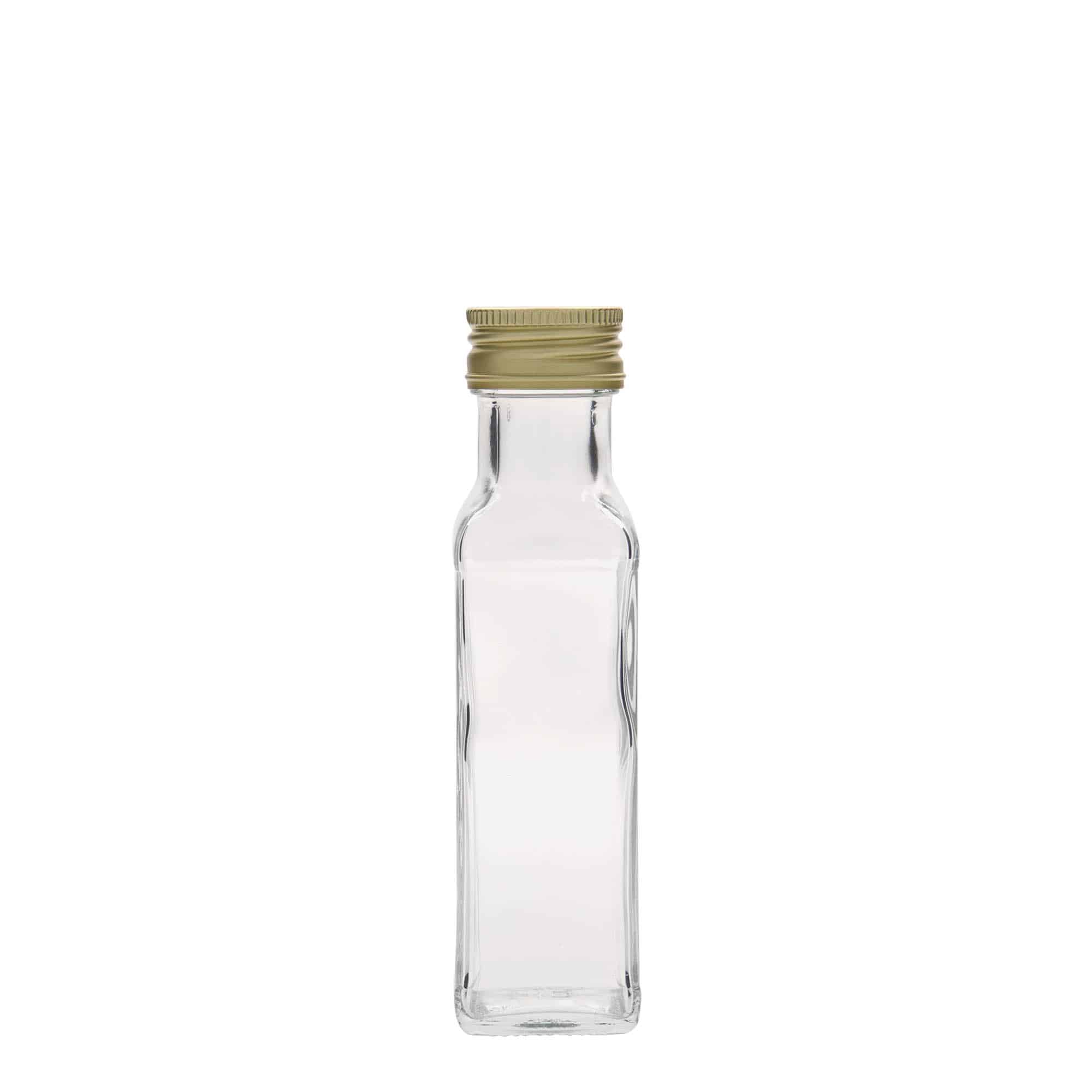 Staklena flaša 100 ml 'Marasca', kvadratna, otvor: PP 31,5