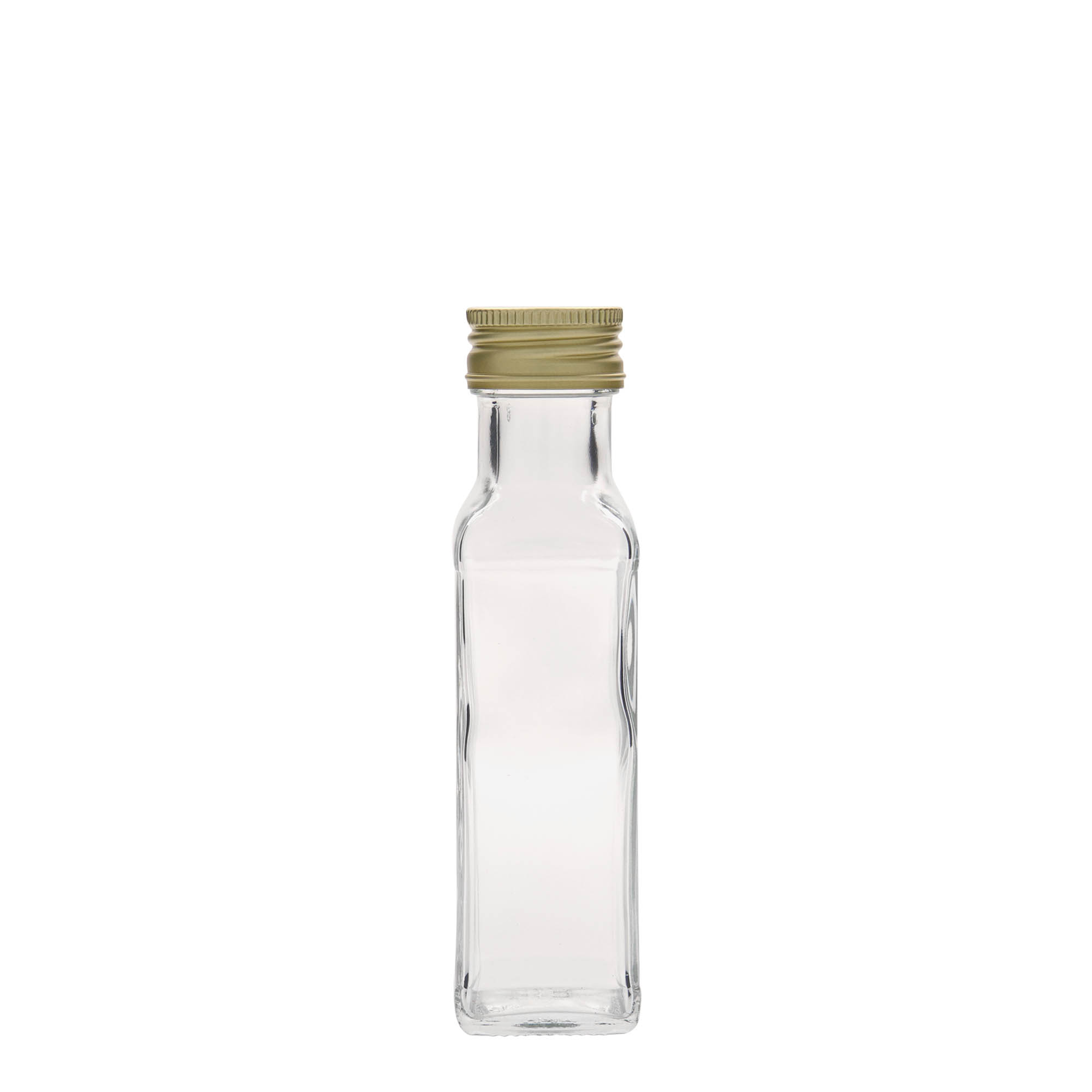 100 ml staklena boca „Marasca“, kvadratna, grlo: PP 31,5