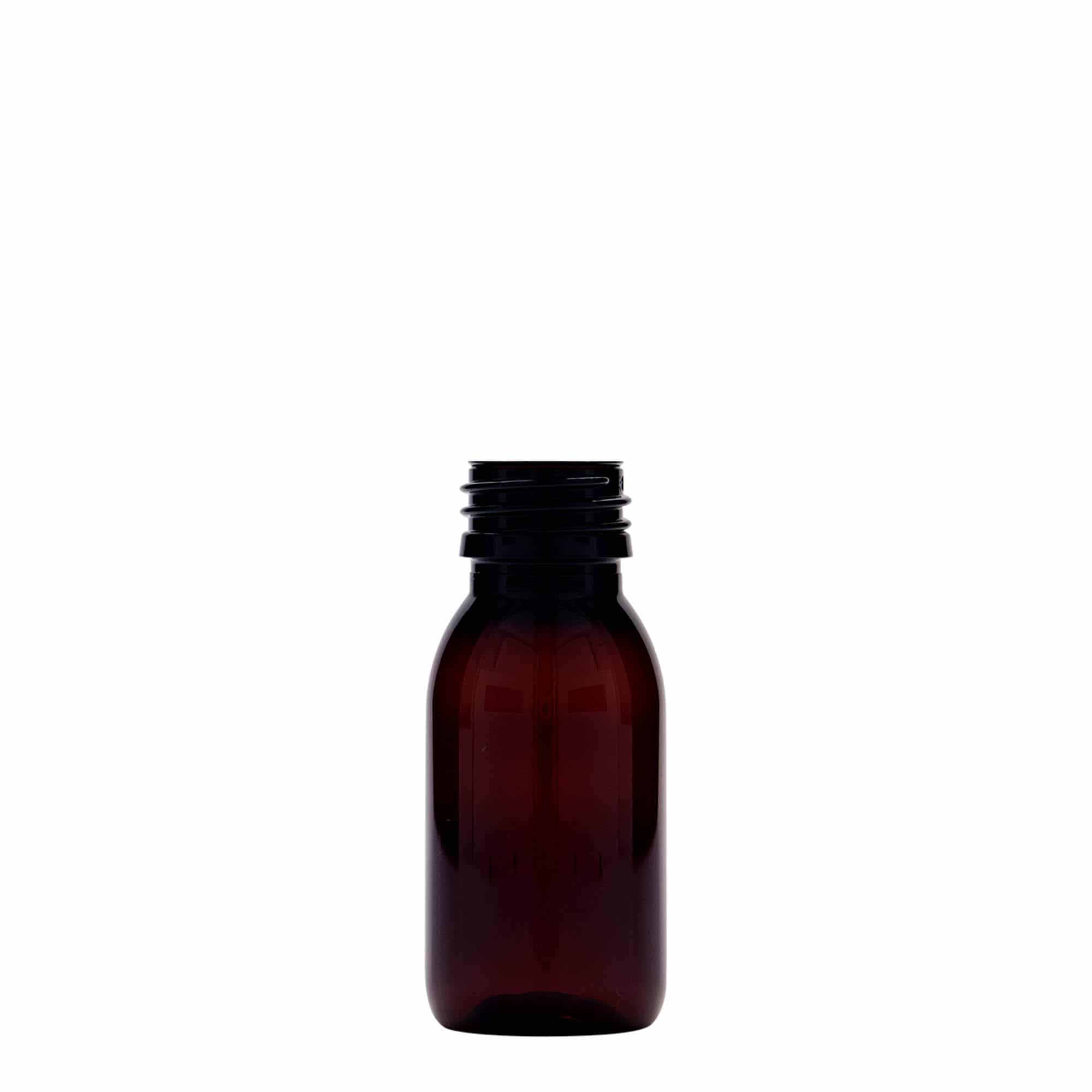 PET medicinska flaša 60 ml, smeđa, plastika, otvor: PP 28 PET medicinska flaša 60 ml, smeđa, plastika, otvor: PP 28