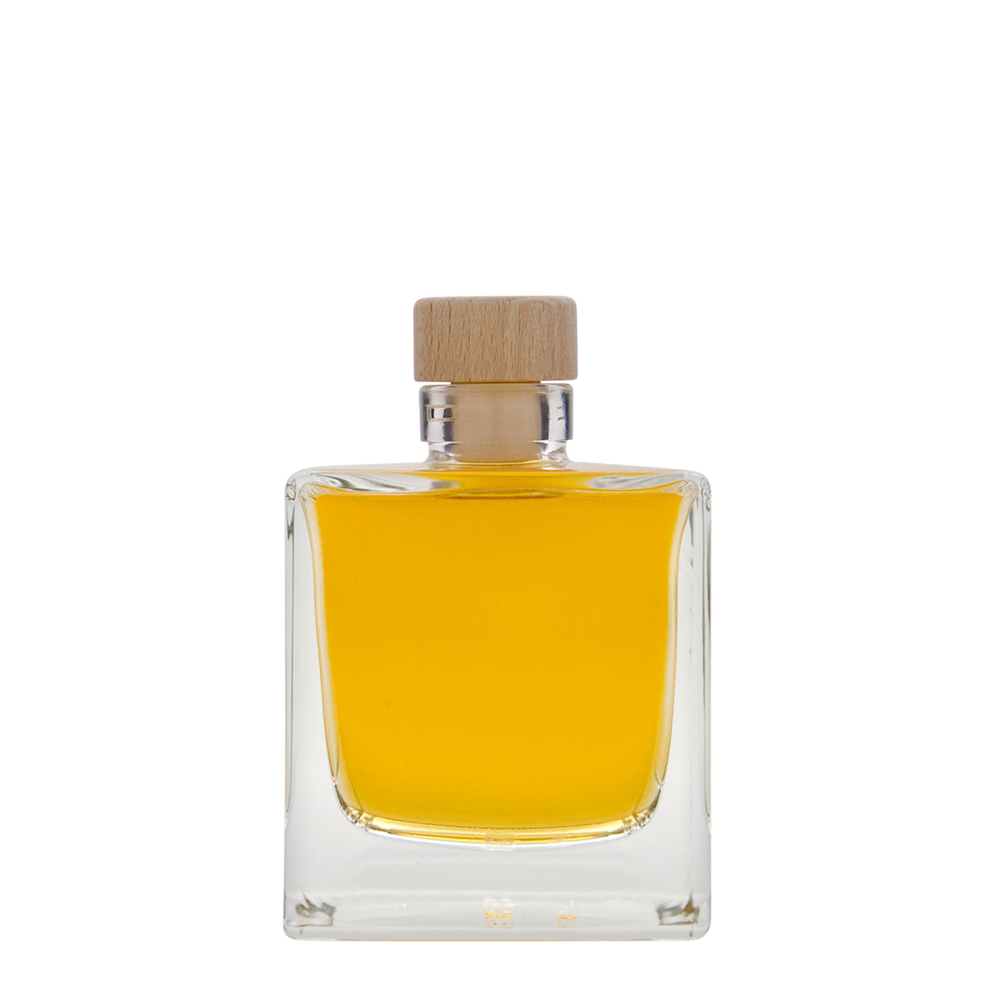 200 ml staklena boca 'Cube', kvadratna, grlo: čep 200 ml staklena boca 'Cube', kvadratna, grlo: čep