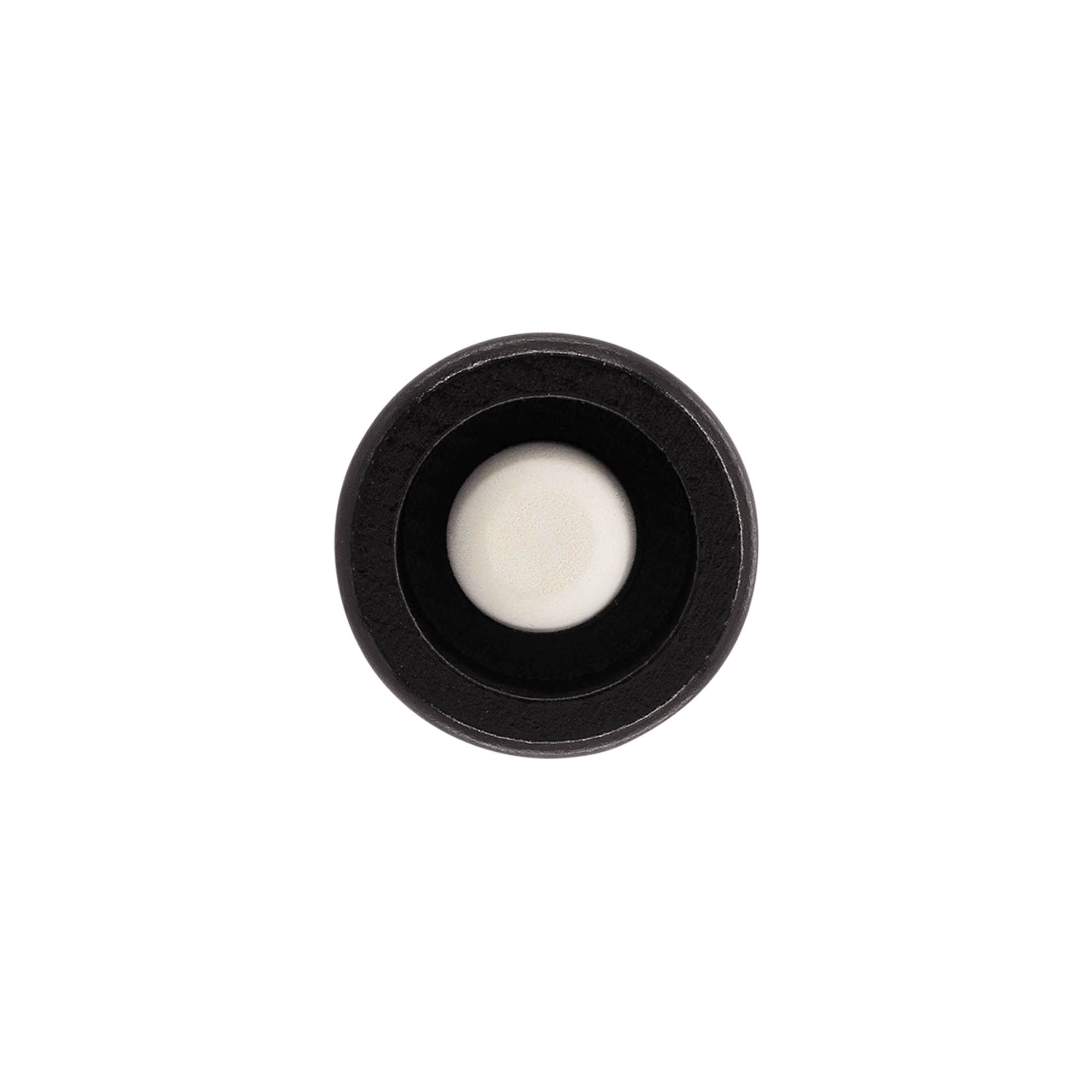 Čep s drškom 19 mm "Dinja", drvo/PE, crni, za grlo: pluta Čep s drškom 19 mm "Dinja", drvo/PE, crni, za grlo: pluta