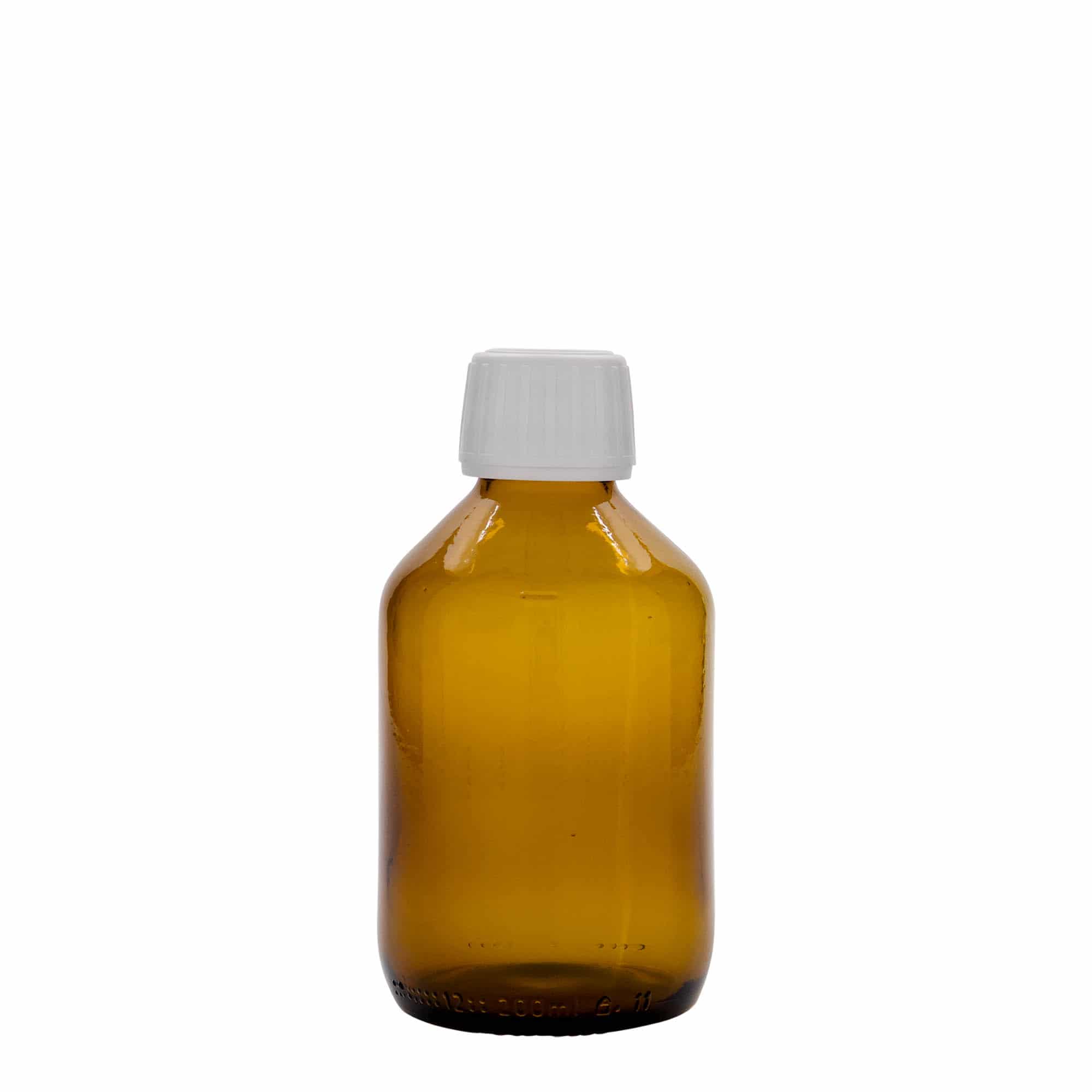 Medicinska flaša 200 ml, smeđa, staklo, otvor: PP 28